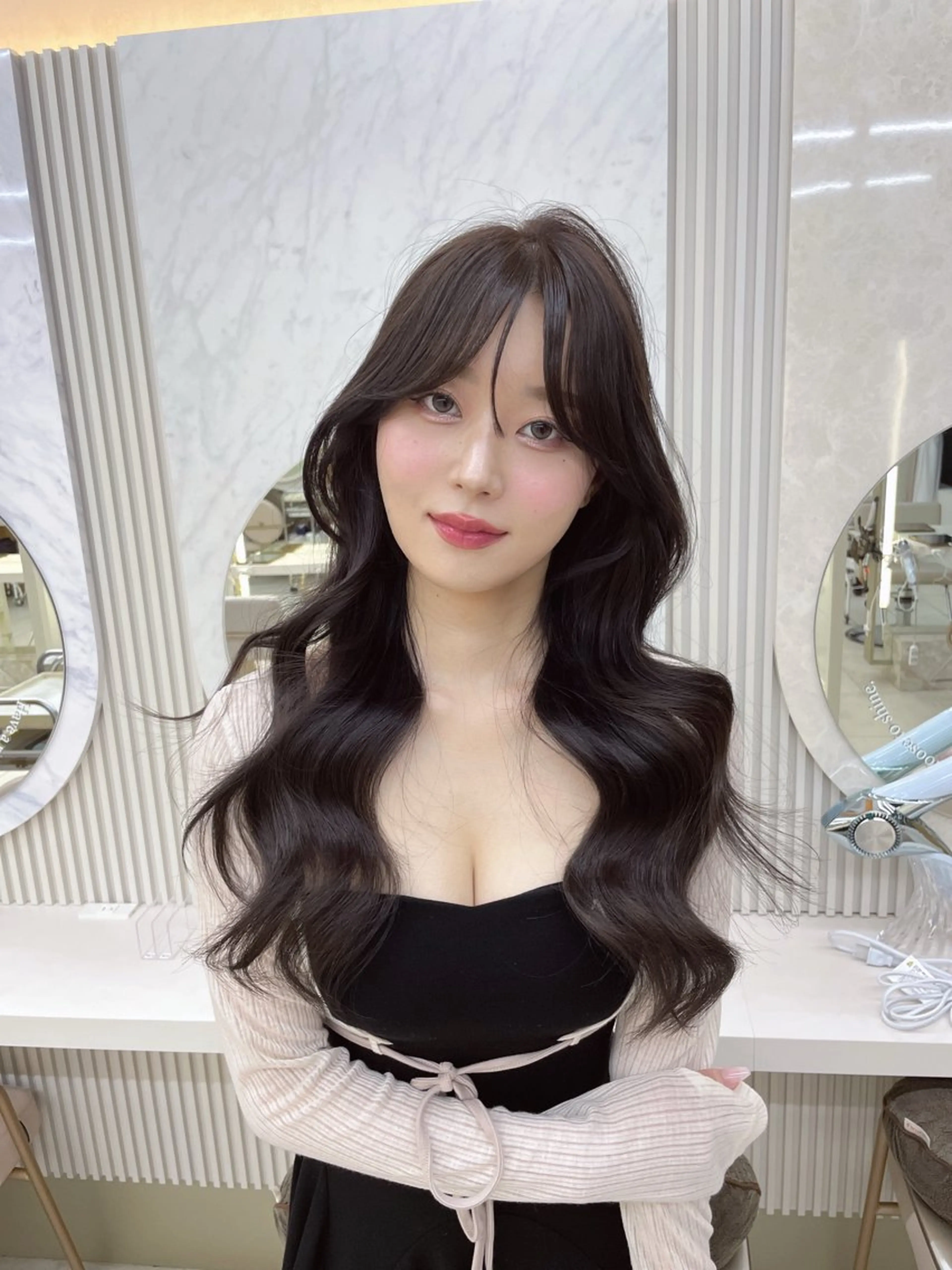 セミロング カット ヘアカラー トリートメント レイヤー/顔周り /韓国ヘア/TAKUのヘアスタイル