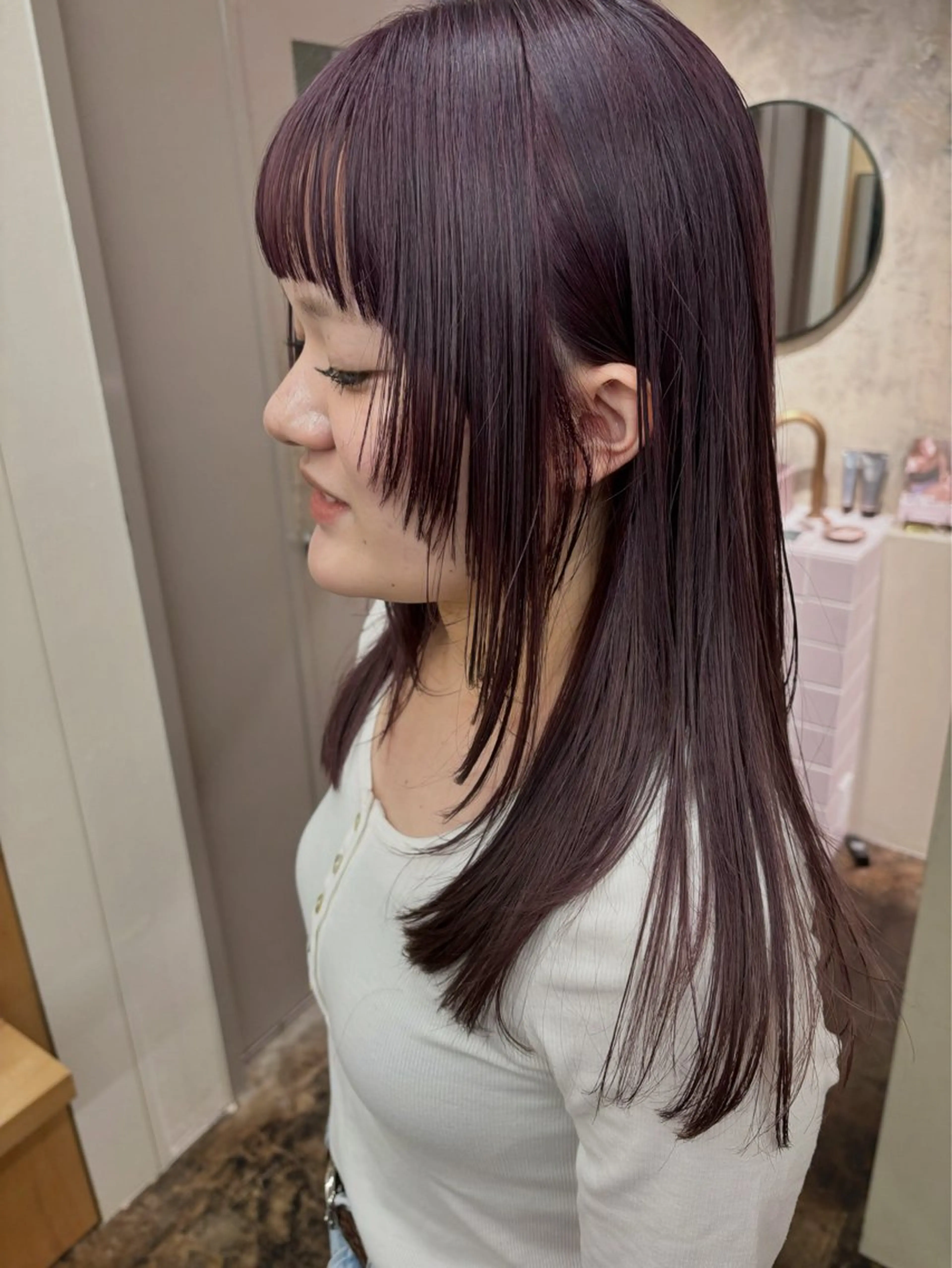 ロング カラー 顔周りカット カット ヘアカラー 美空🐇 レイヤー / 透明感カラー🩰のヘアスタイル