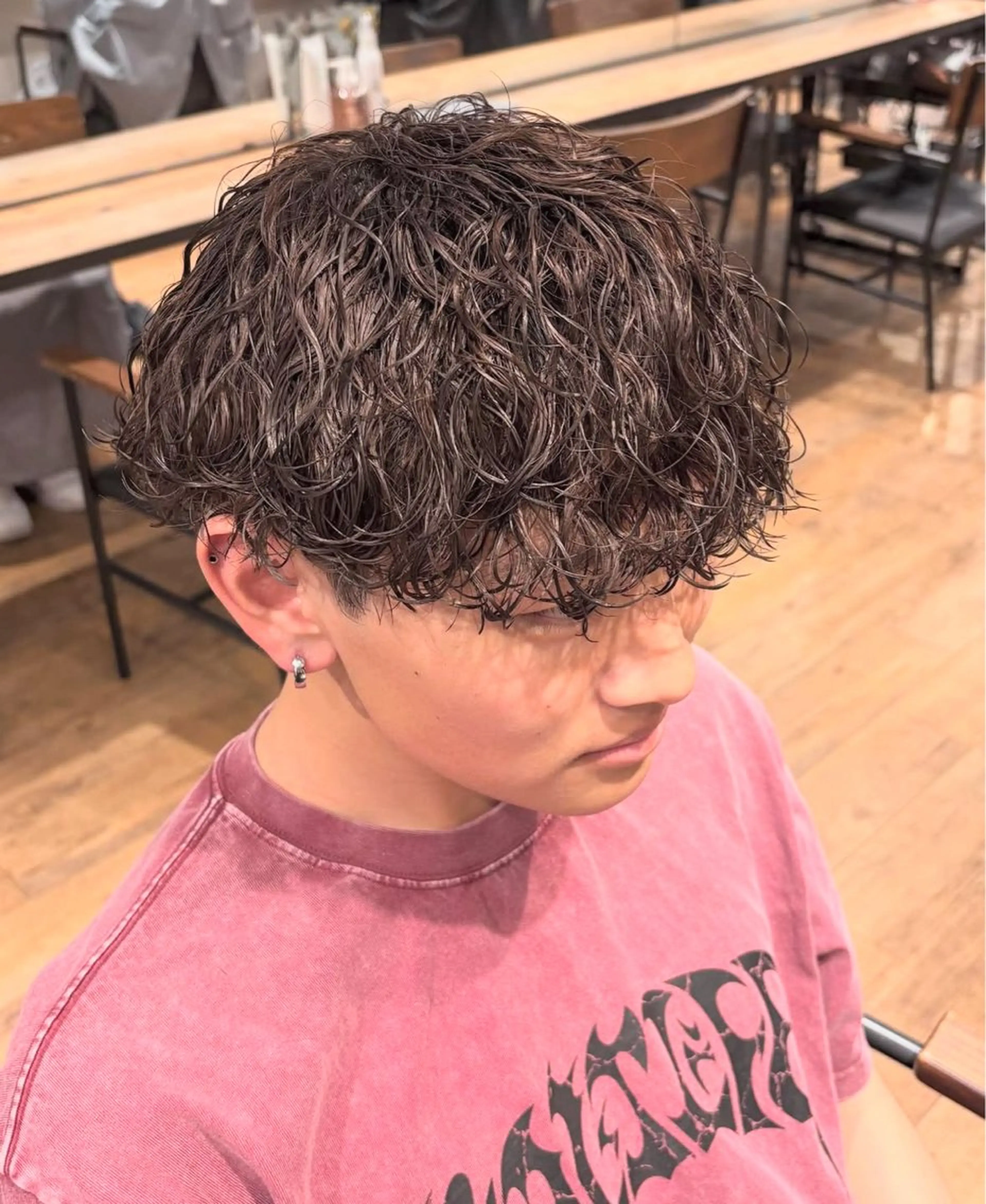 ショート パーマ 赤熊 咲良 🦔ྀིのヘアスタイル