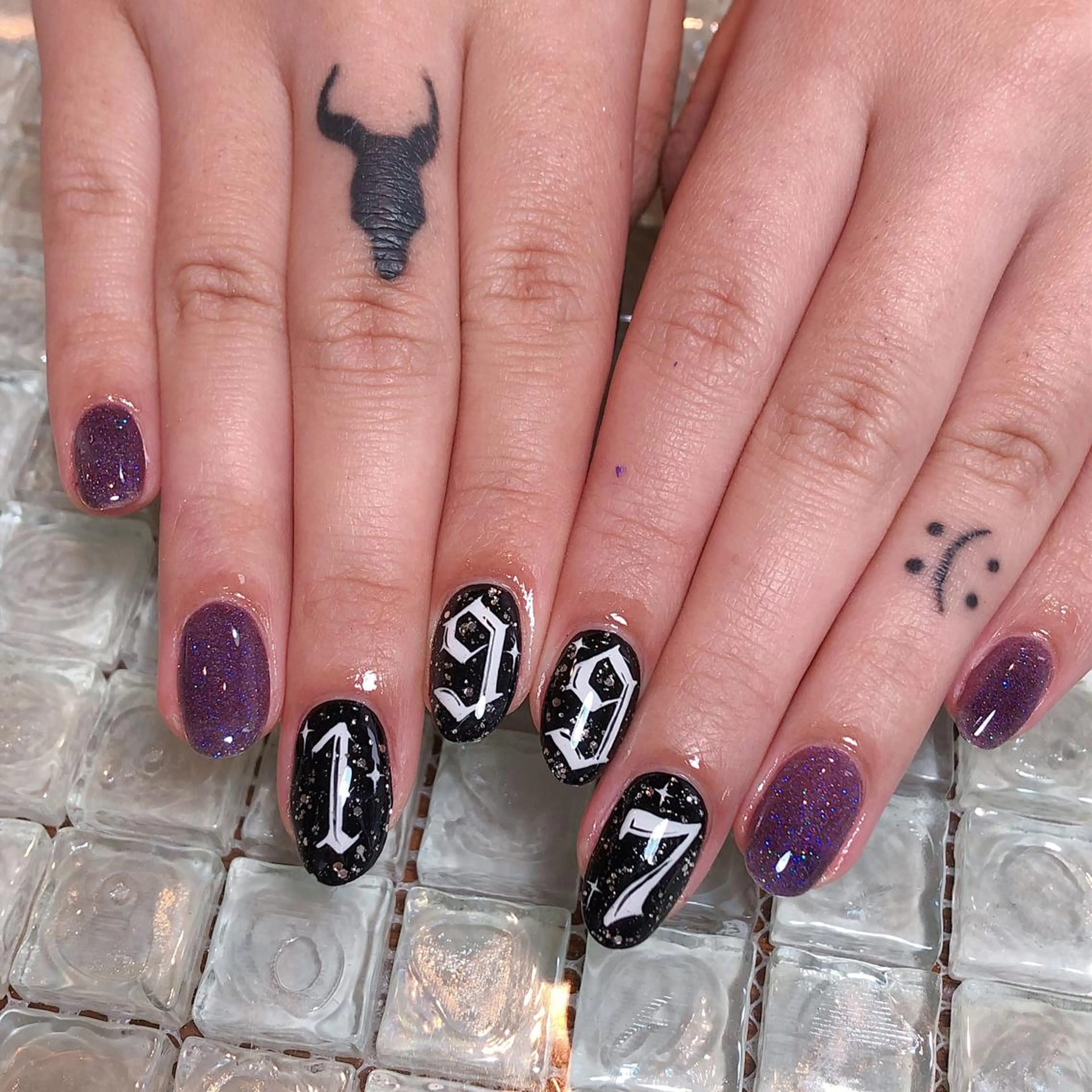 ネイル パープル ハンドネイル 工藤 理恵のネイルデザイン