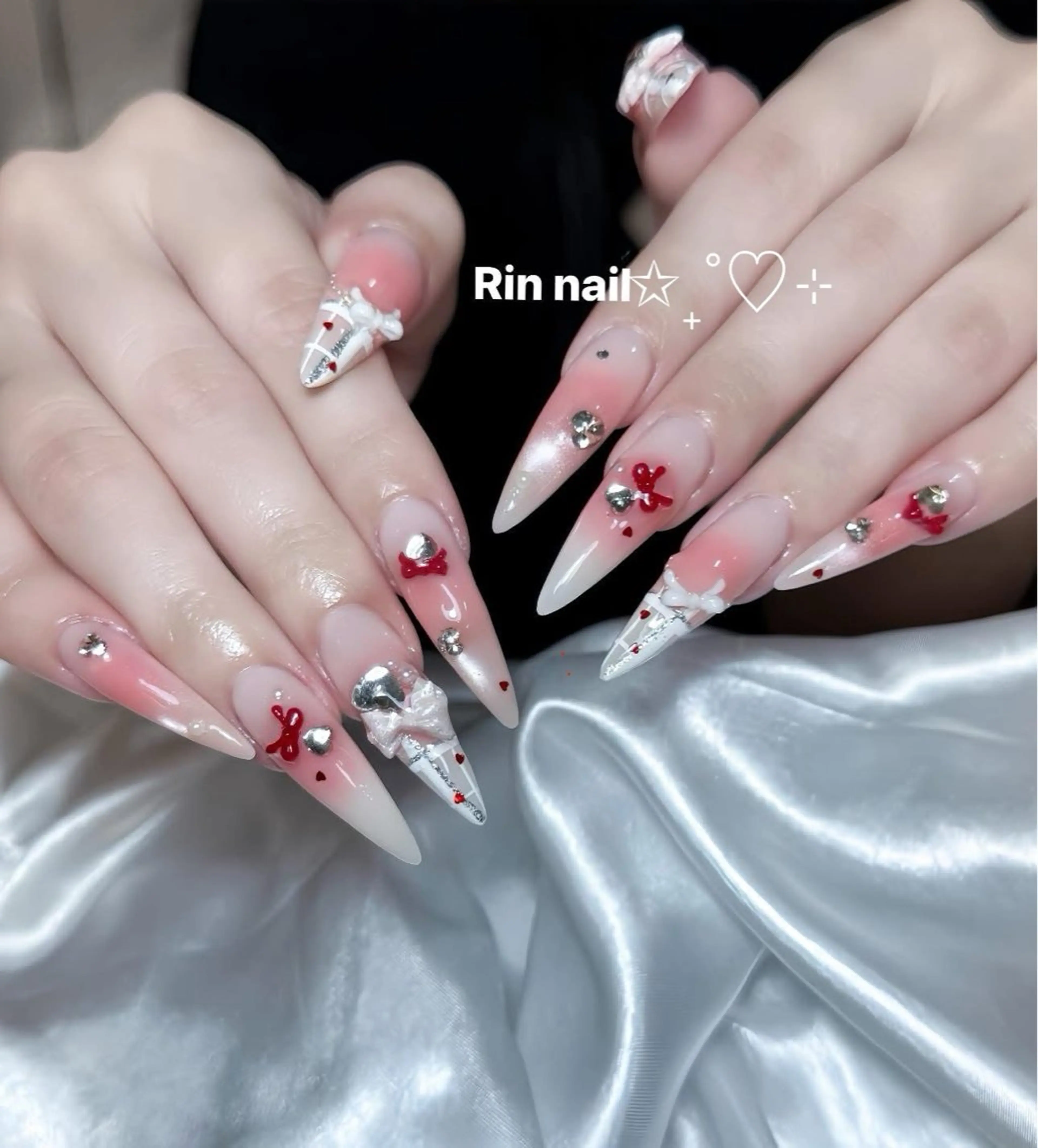 ネイル アートネイル ジェルネイル ロングネイル ニュアンスネイル スカルプネイル ハンドネイル Rin Nail 新大久保店のネイルデザイン