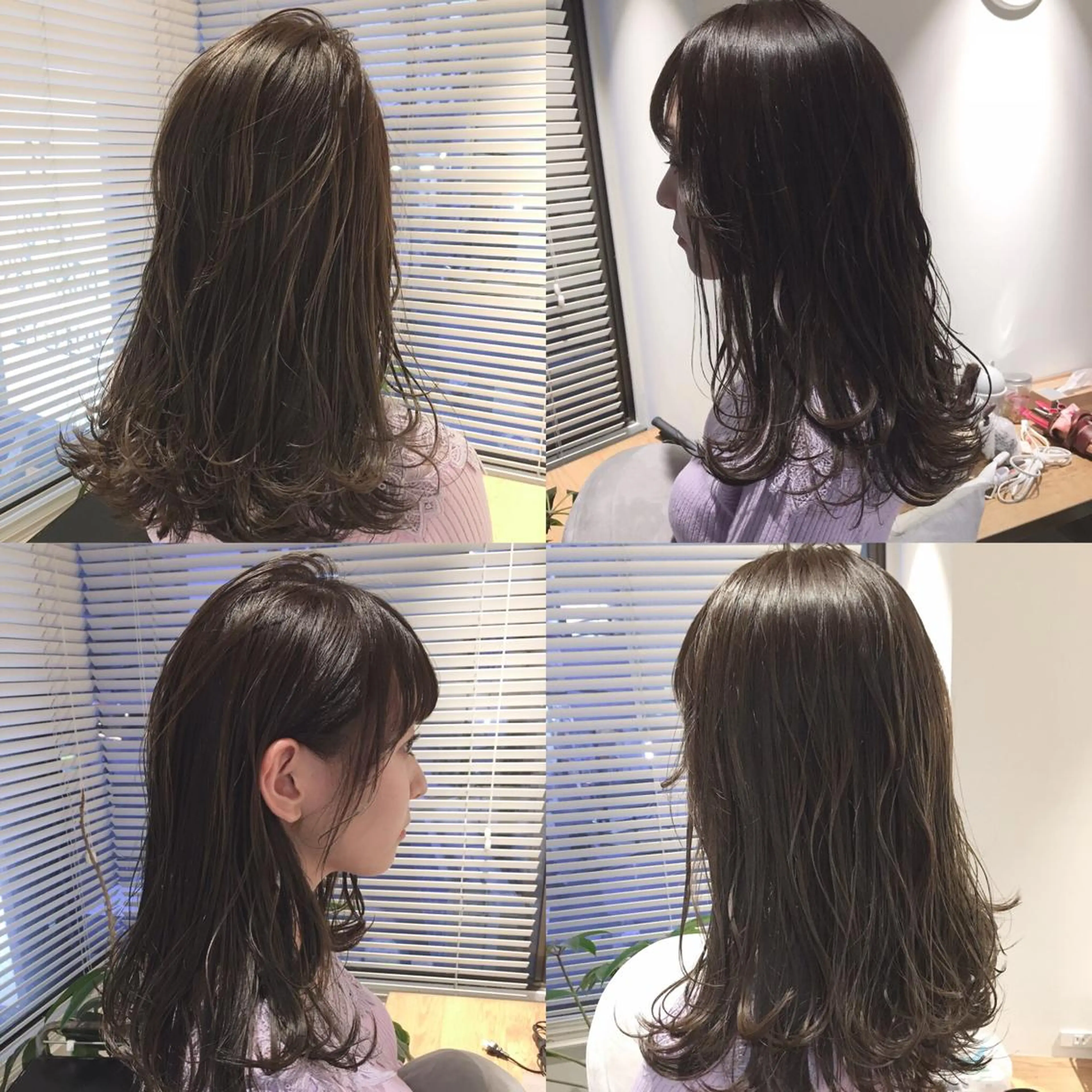 ミディアム ショートボブ ボブ ハイライト 外ハネヘア メンズツイスパ ショートフクヤマシンのヘアスタイル