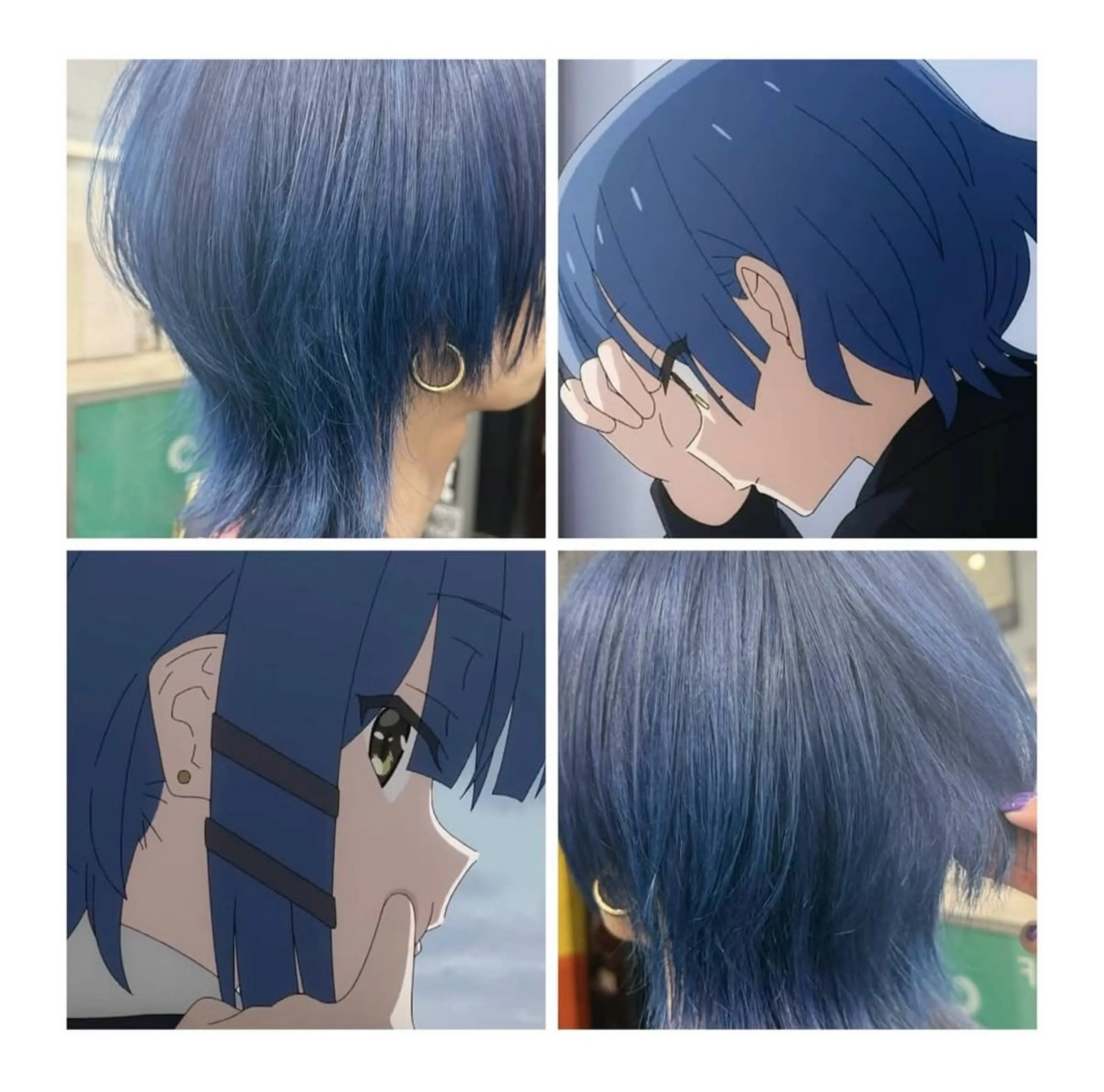 ショート カラー ブルーカラー ヘアカラー TSUNO🦖 派手髪/オタク美容師のヘアスタイル