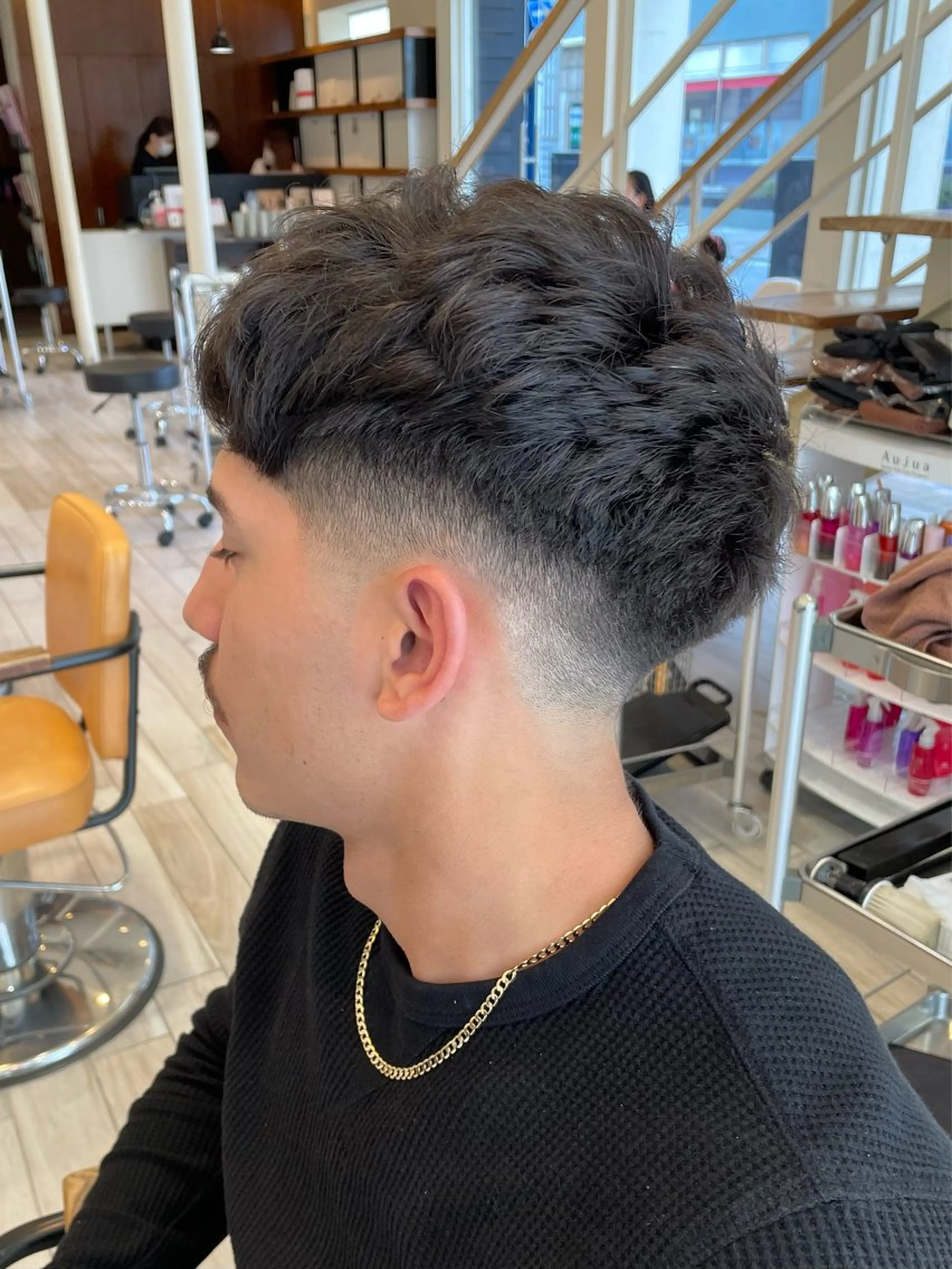 ショート メンズ フェードカット スキンフェード カット パーマ/フェード🔥 佐々木波人のヘアスタイル