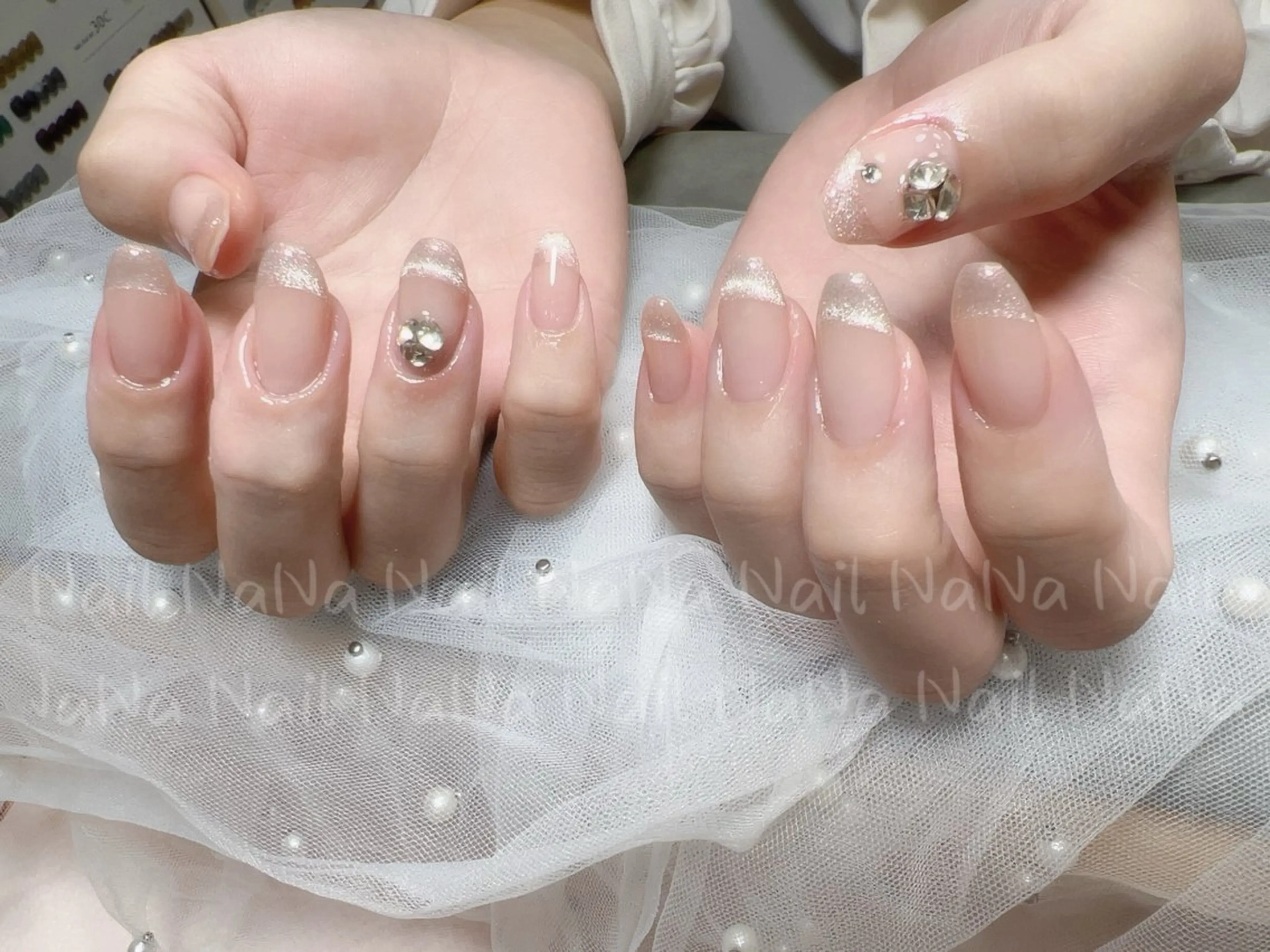 ネイル フレンチネイル マグネットネイル マグネットフレンチ ハンドネイル Nail NaNaのネイルデザイン