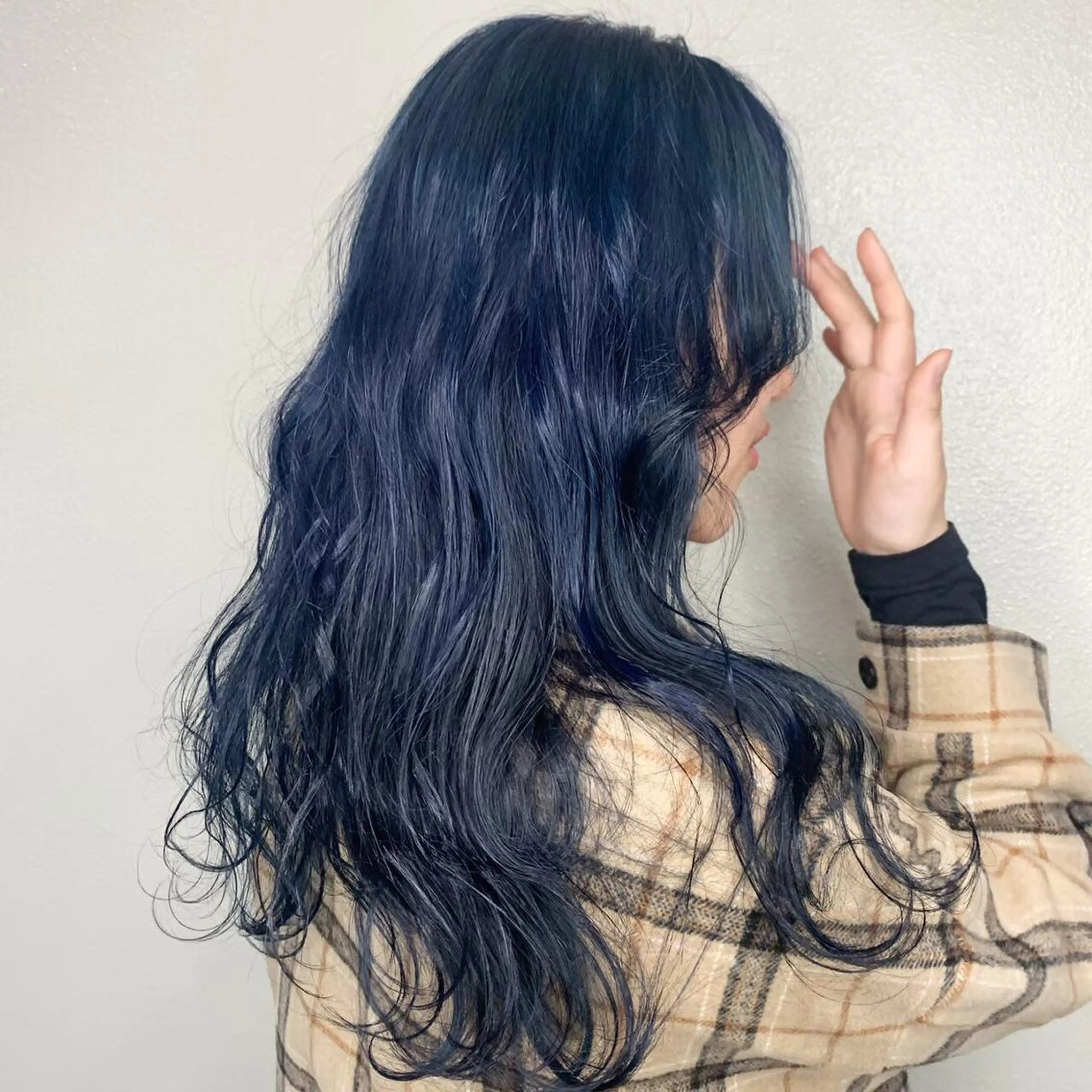 カラー ヘアアレンジ キッズ ロング アディクシーカラー バレイヤージュ ミストバング ベージュカラー 黒髪 髪質改善ケアカラー Eir梅田/中村のヘアスタイル