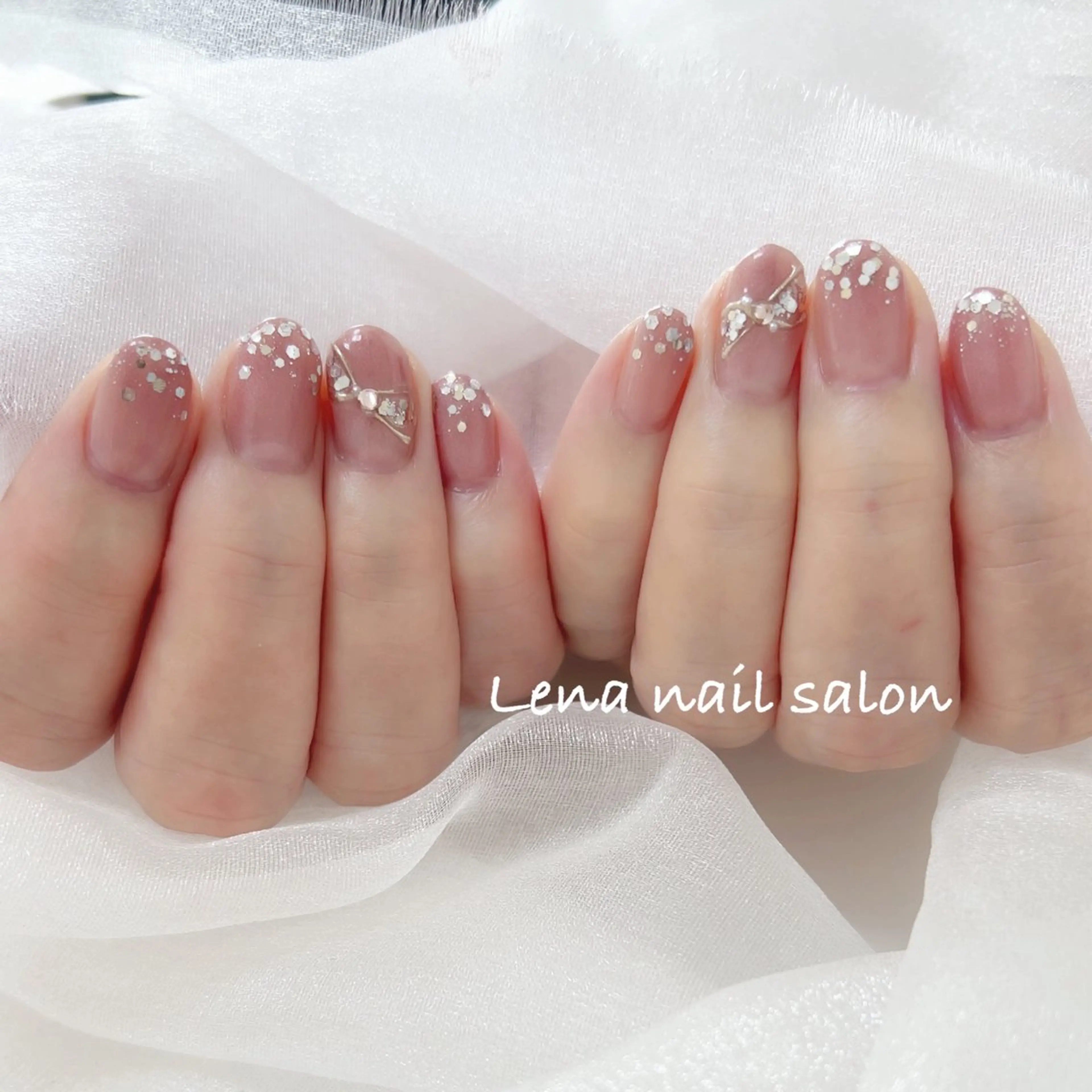 ネイル ジェルネイル パラジェル ハンドネイル 自爪育成ネイルケア Lena  nailのネイルデザイン