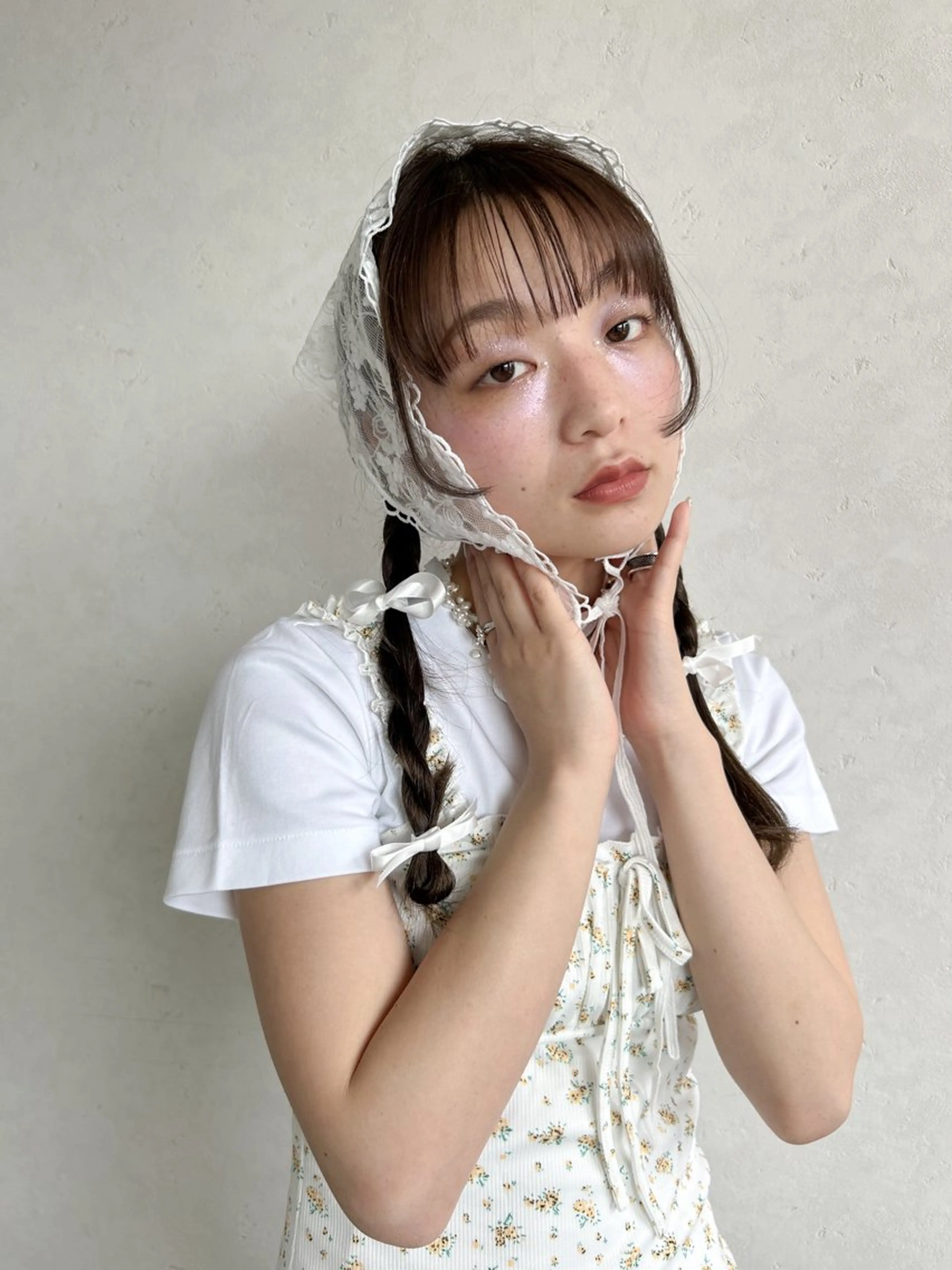 ミディアム カット ダブルカラー/韓国 ヘア/さわのあかねのヘアスタイル