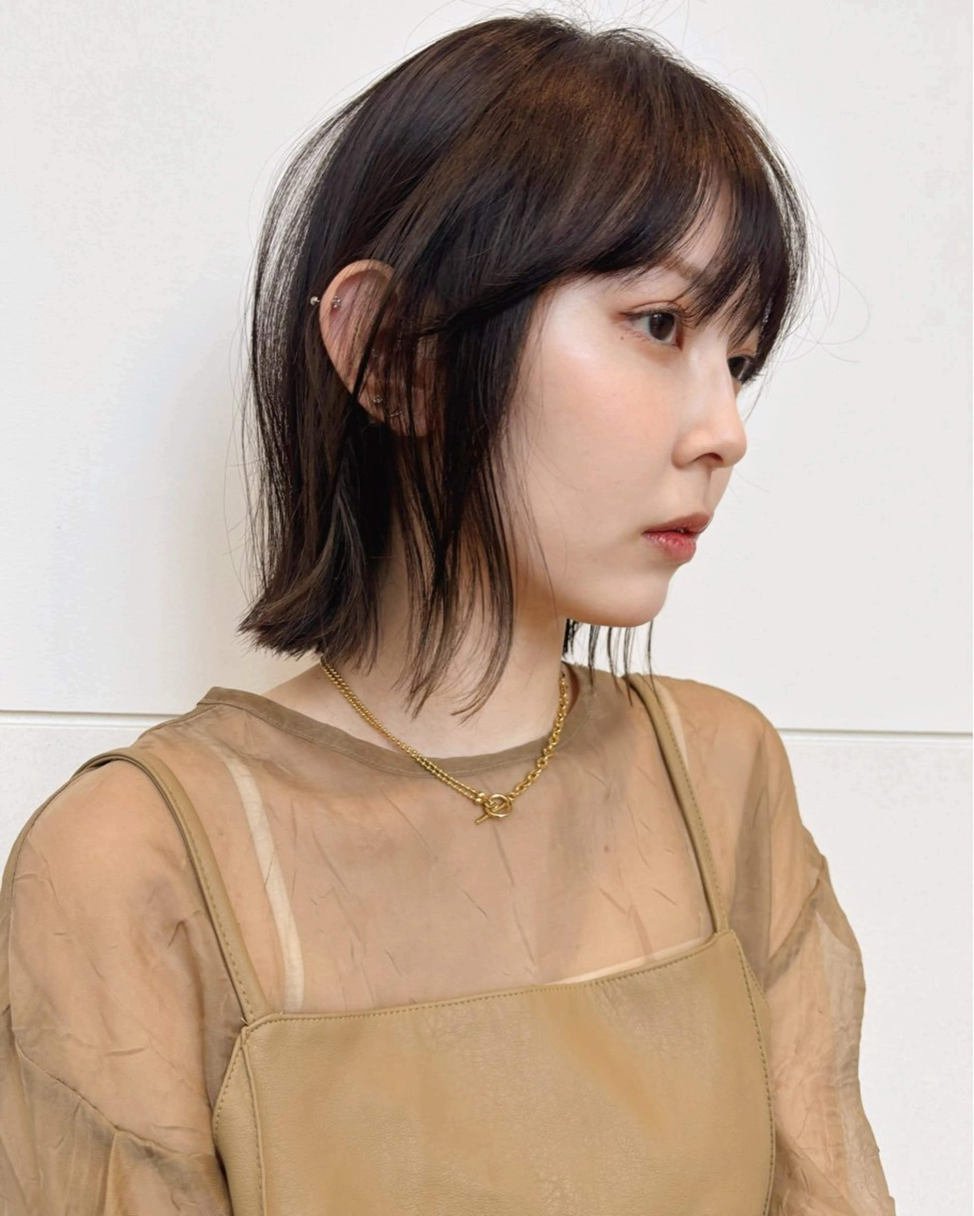 ミディアム ボブ SYUK高円寺所属・ベージュ/暖色カラー /ボブ/ミカのヘアスタイル