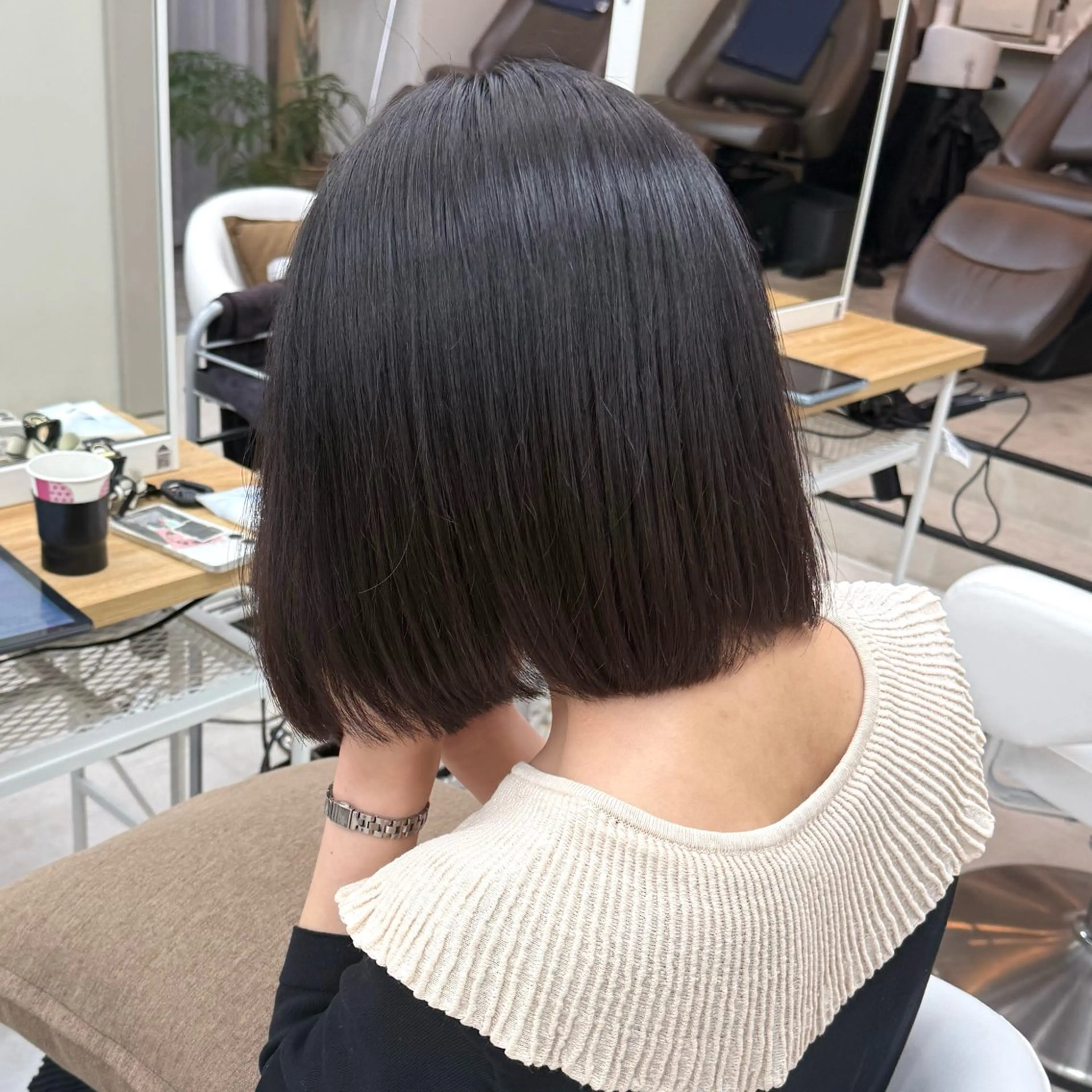 ミディアム ボブ 似合わせカット トリートメント ボブ/メンズ /sora🌙✨️のヘアスタイル