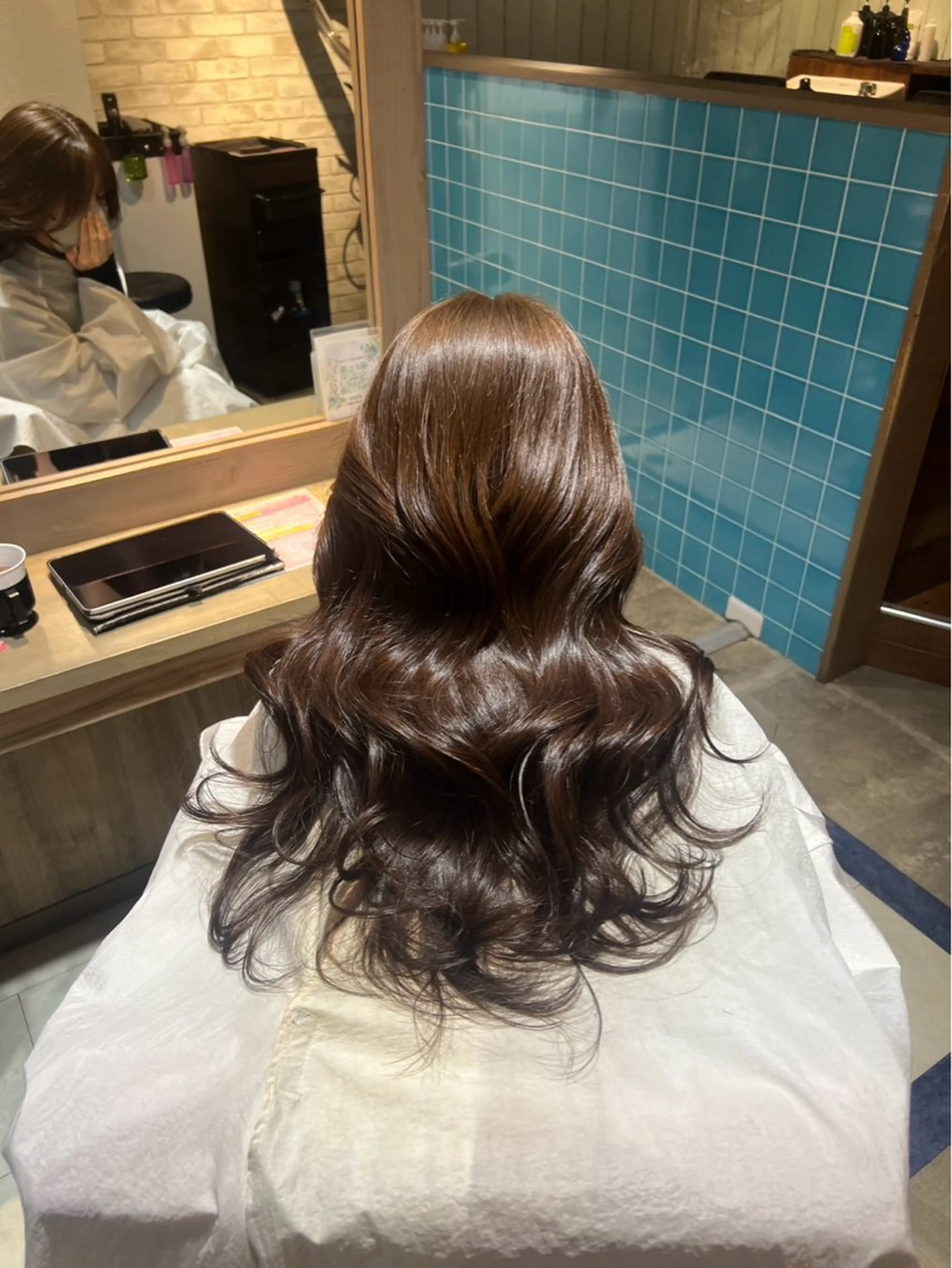 ロング ヘアカラー トリートメント 艶髪×透明感カラー ののかのヘアスタイル