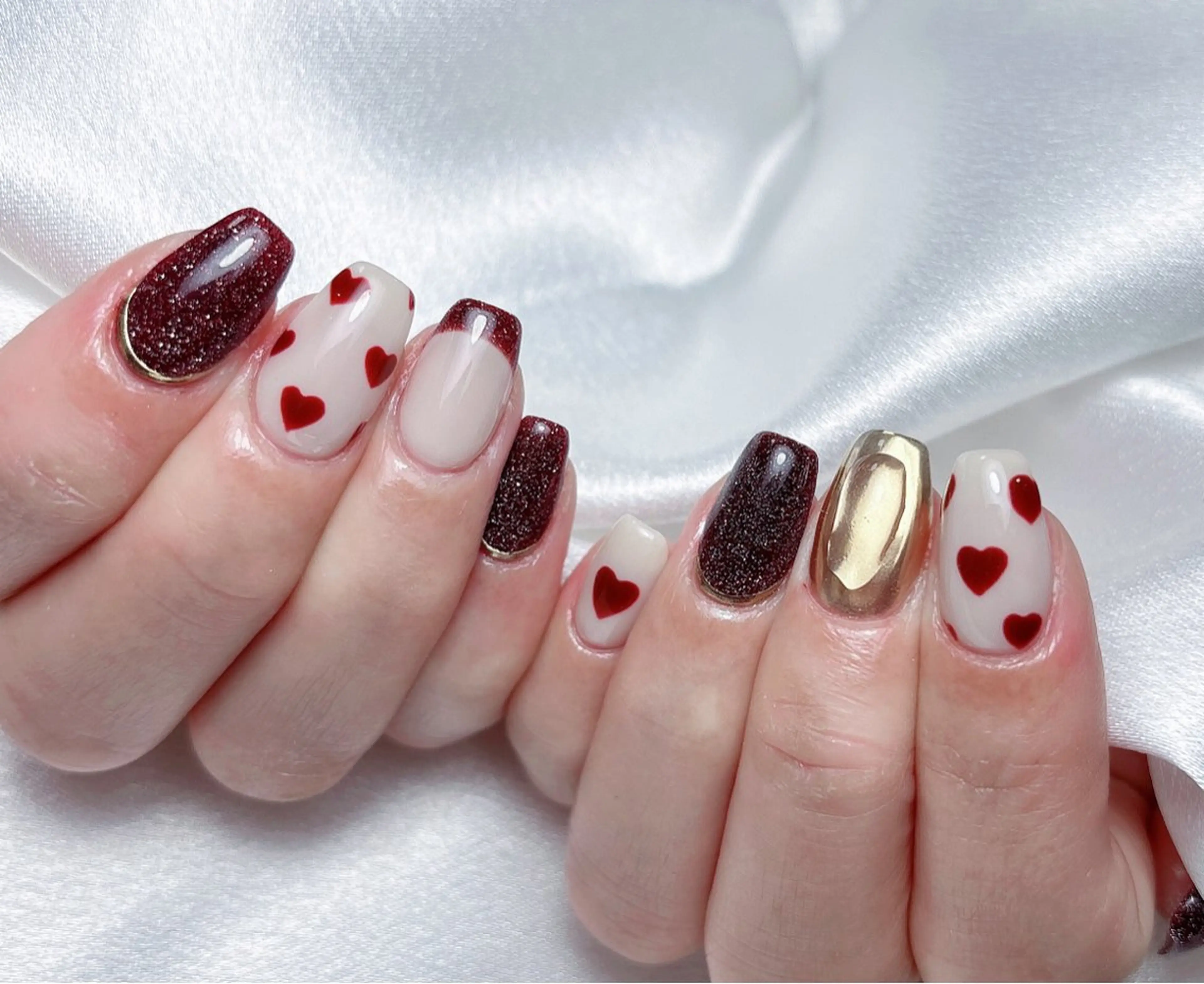 ネイル ハンドネイル Aura Nail 長さだし/パラジェルのネイルデザイン