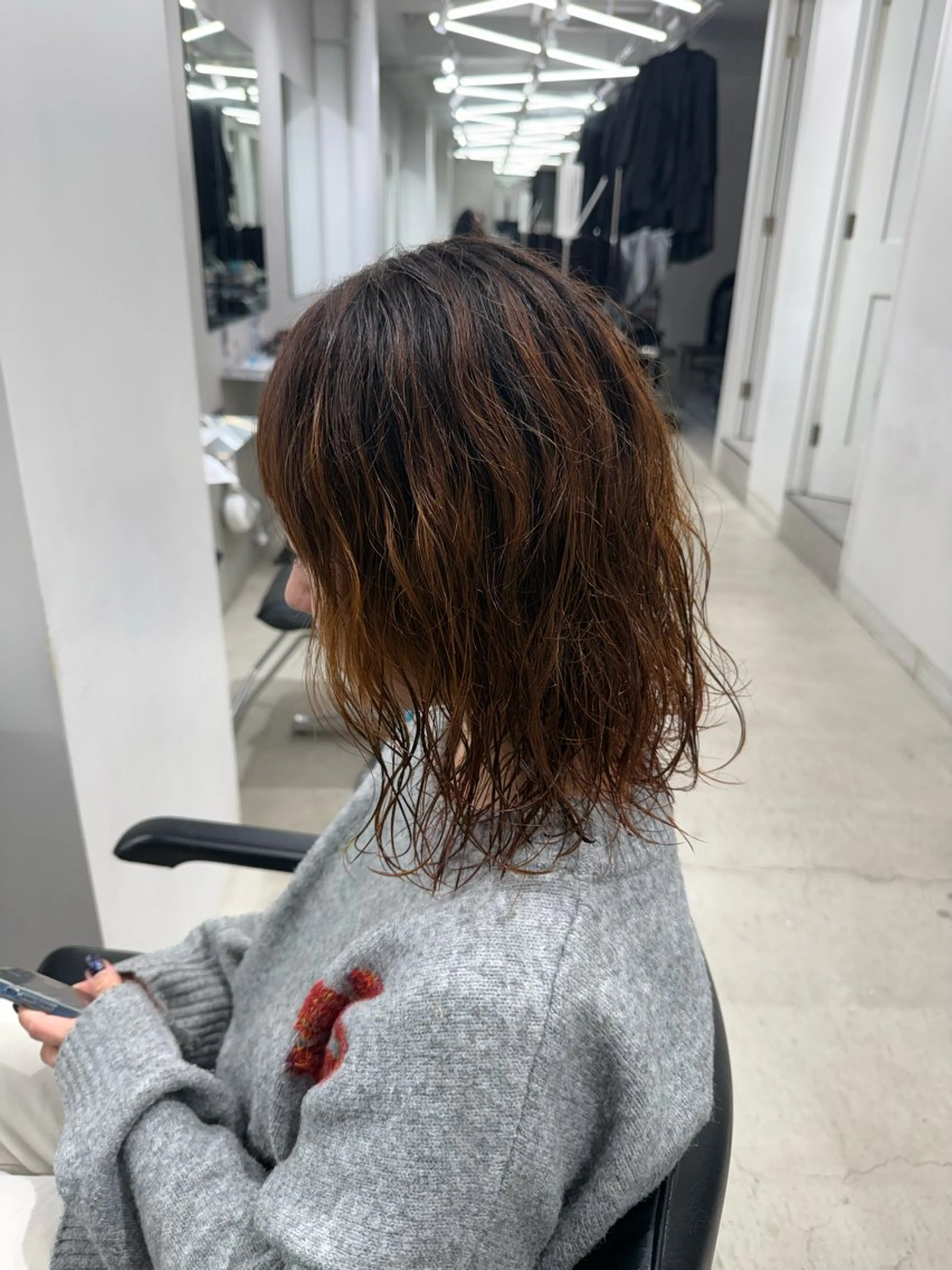 ミディアム パーマ 深谷 侑亮のヘアスタイル