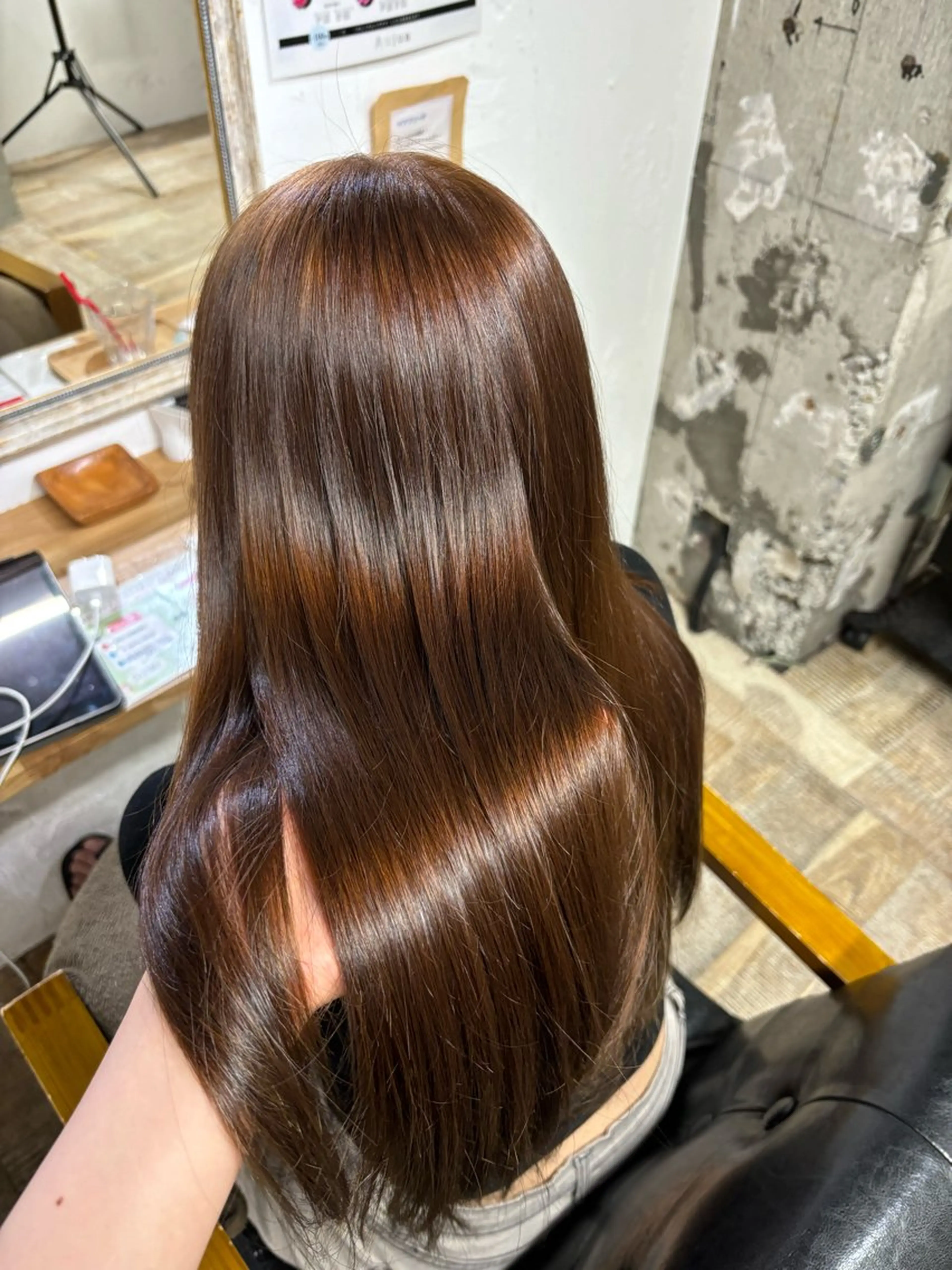 ロング カラー ベージュカラー ブリーチ ブラウンカラー ダブルカラー ブリーチなしカラー 藤林 かづき🪽のヘアスタイル
