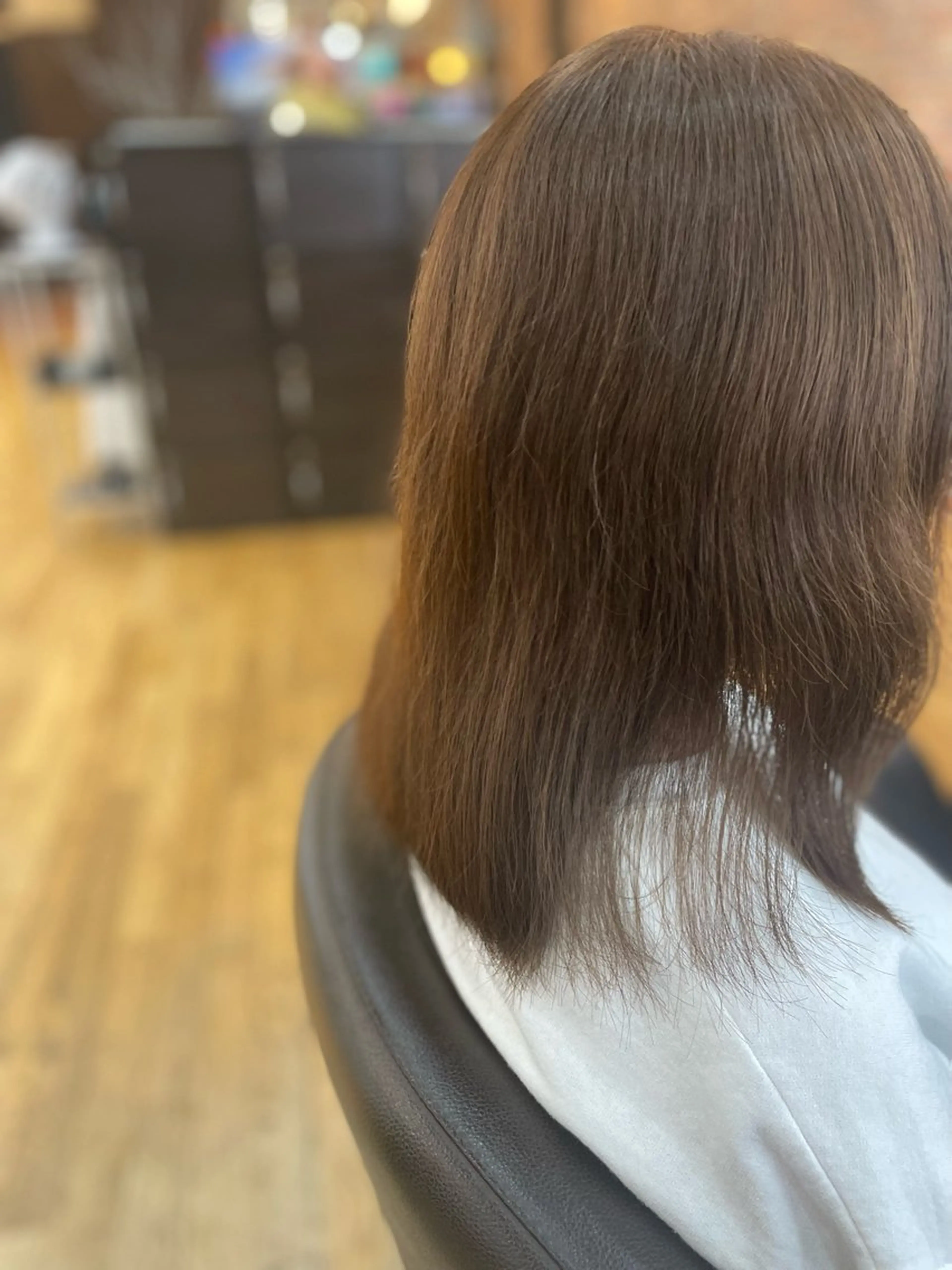 セミロング カラー ブラウンカラー 顔周りカット レイヤーカット 濱口 由華のヘアスタイル