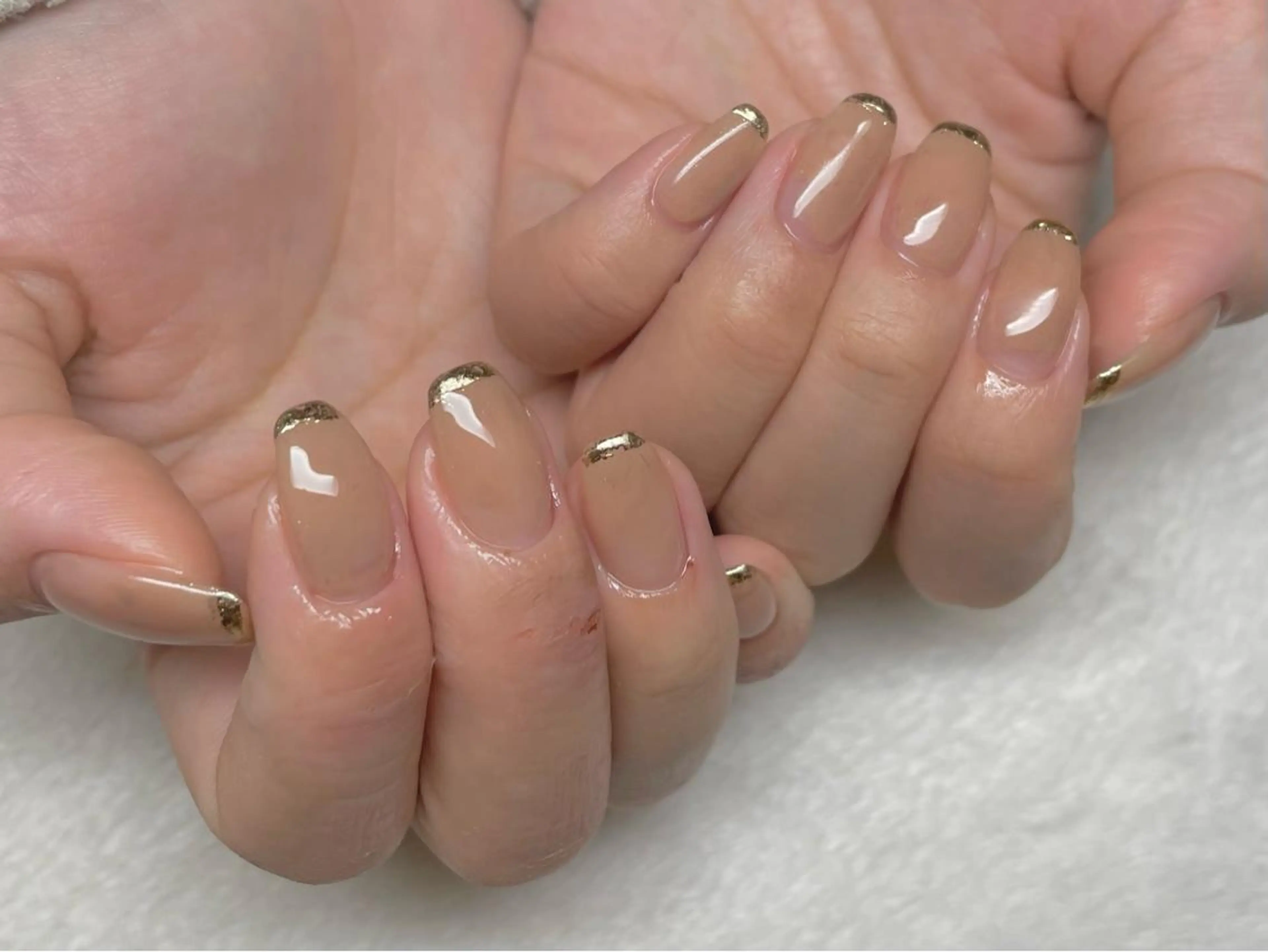 ネイル フレンチネイル ミラーネイル riri-nail Rie Endoのネイルデザイン