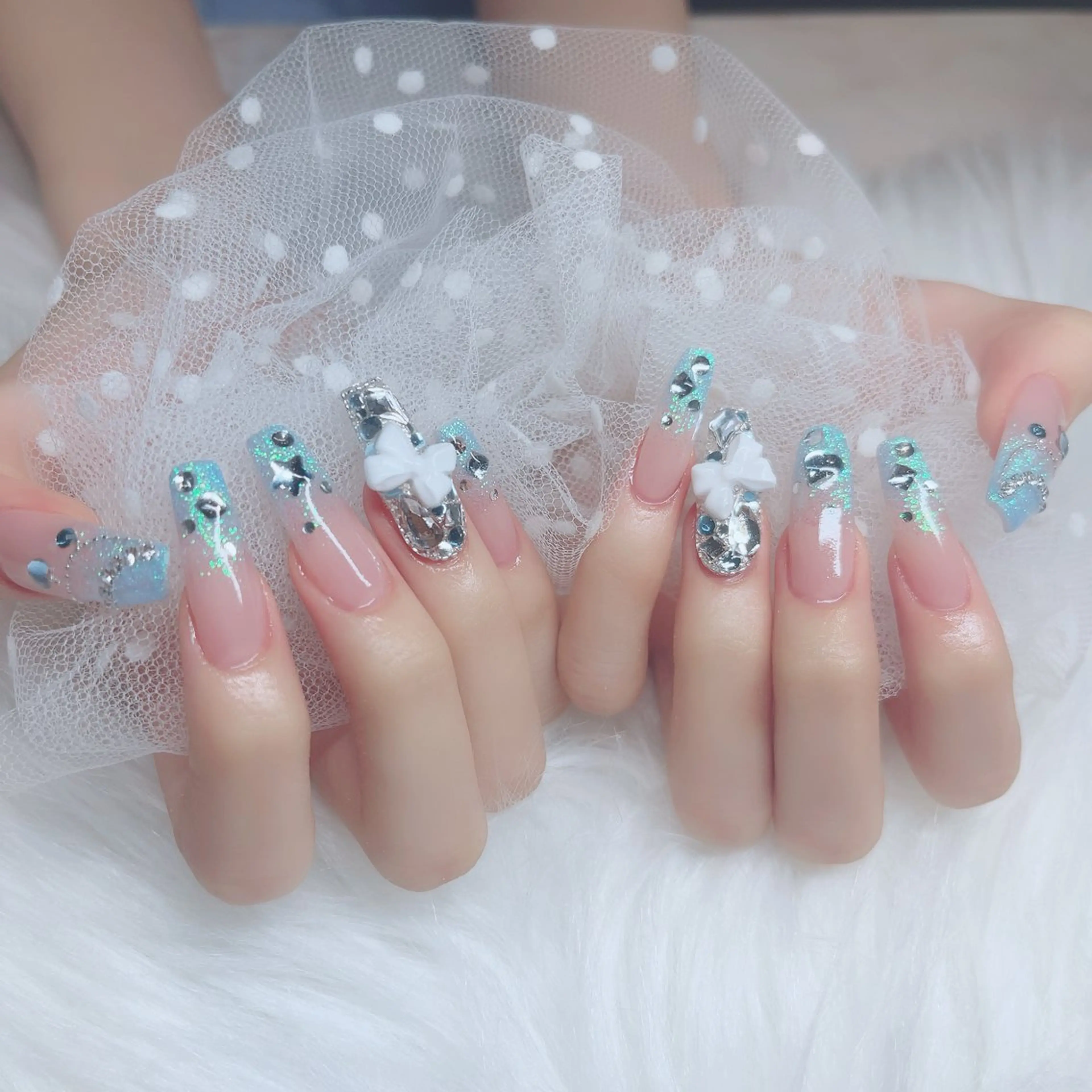 🦄🌙💜チップ長さ出し10本✖️アート10本（オフ込み）🌺🌴🐠の写真