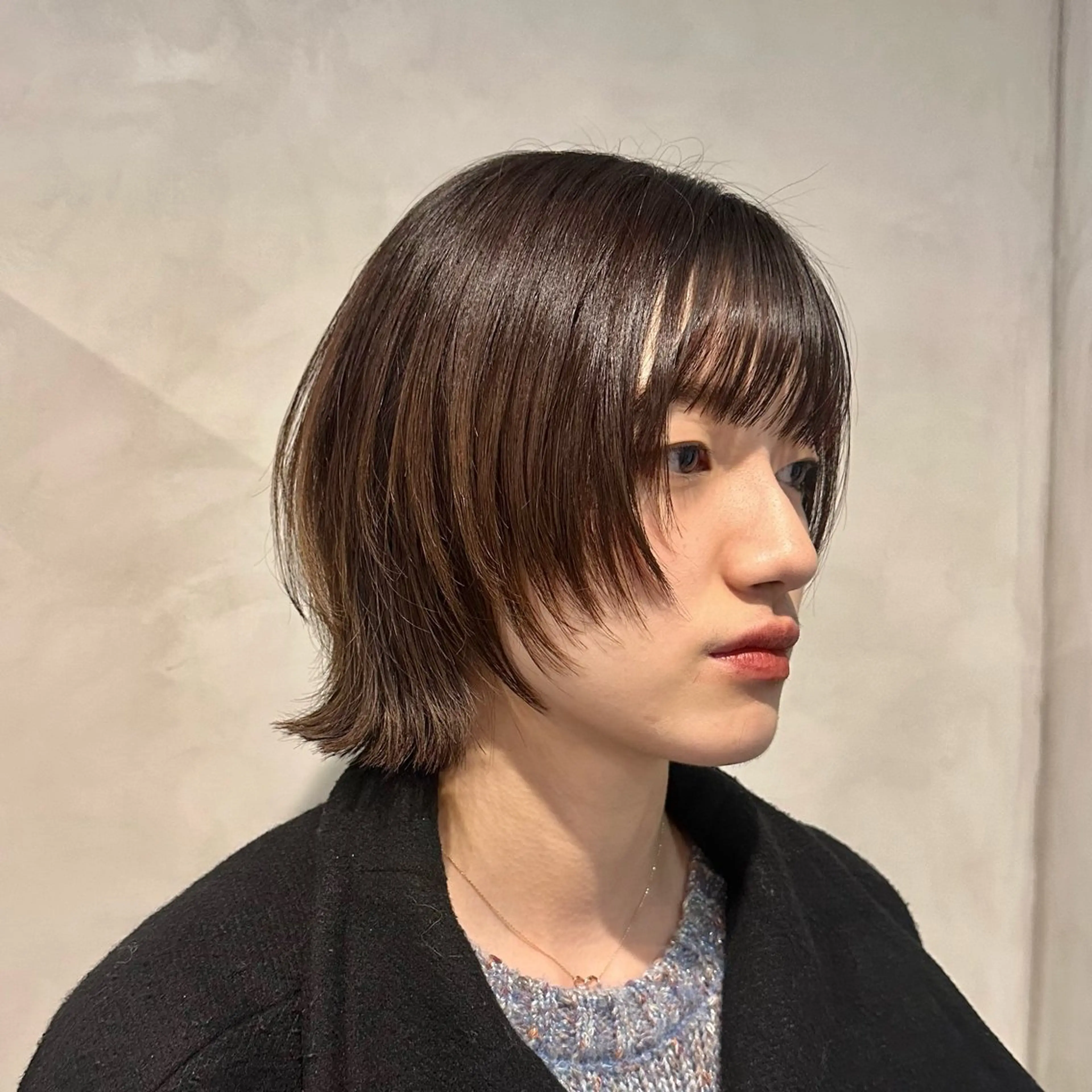 ミディアム ボブレイヤー ボブ レイヤーカット 似合わせカット ウルフカット カット トリートメント Yuki☺︎パーマ レイヤーカットのヘアスタイル