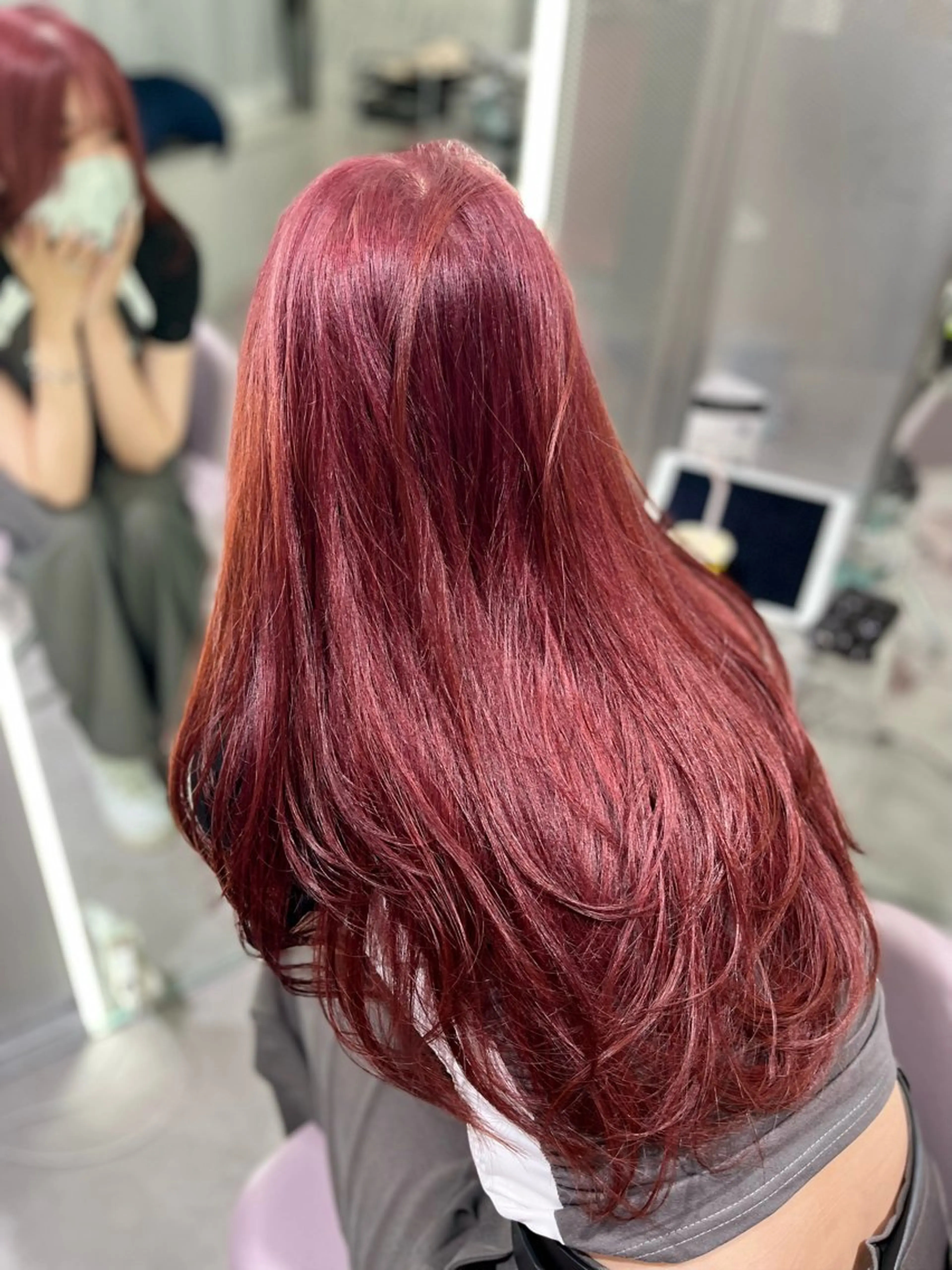 ロング カラー ヘアアレンジ レイヤー/髪質改善 /透け感カラー/艶髪のヘアスタイル