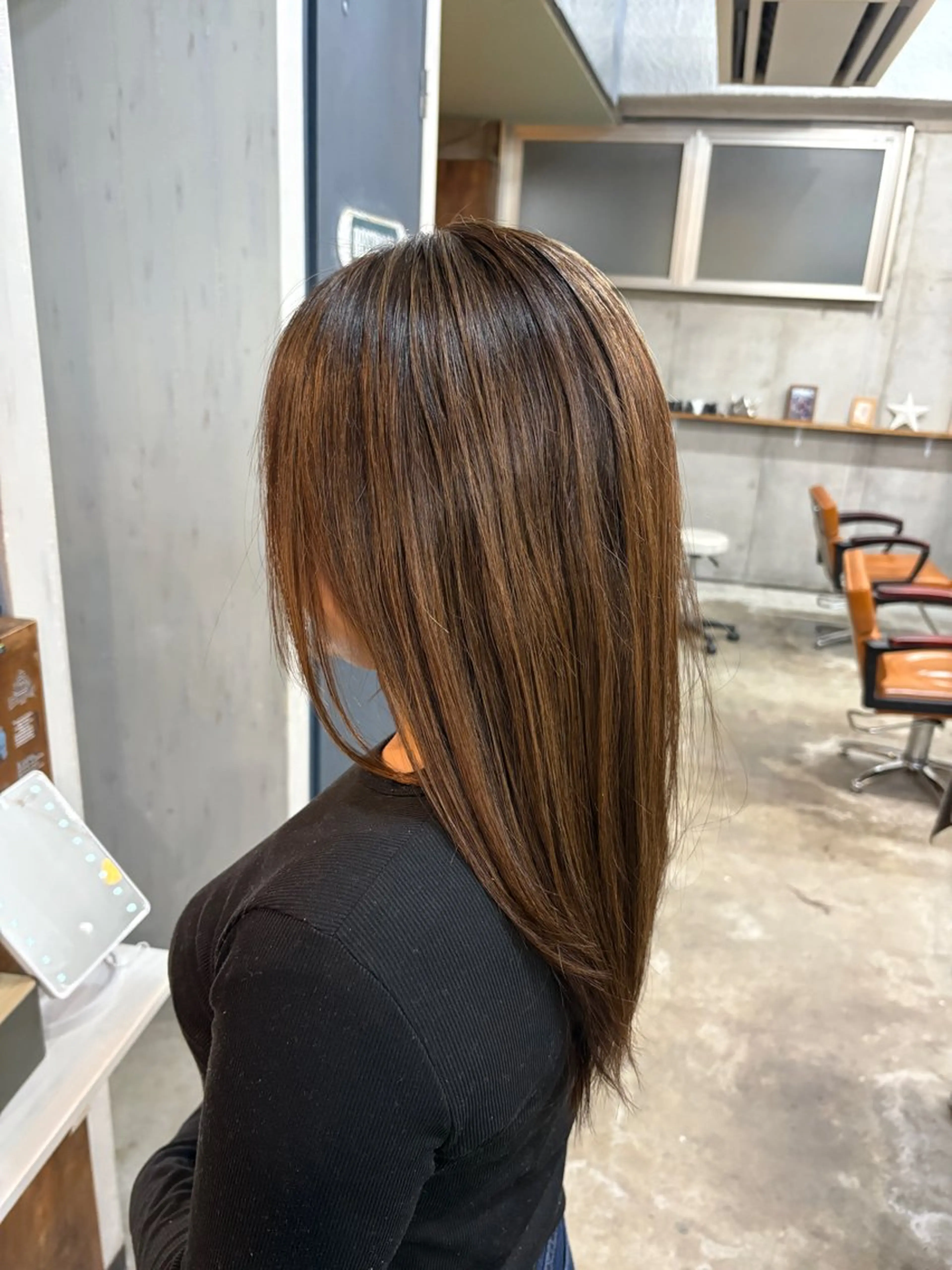 ロング ハイライト カット ヘアカラー Yukino/ 透明カラー🫧のヘアスタイル