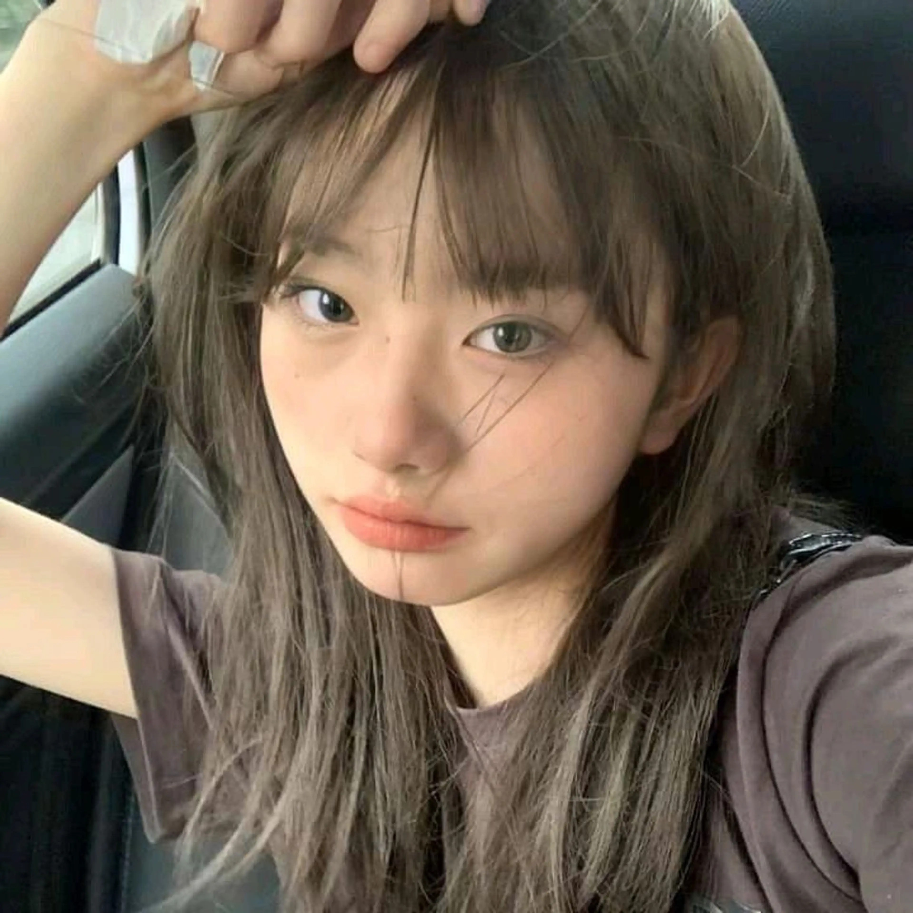 セミロング カラー 透明感カラー オリーブカラー 顔まわりレイヤー 顔周りカット レイヤーカット nonoka オリーブ/レイヤーのヘアスタイル