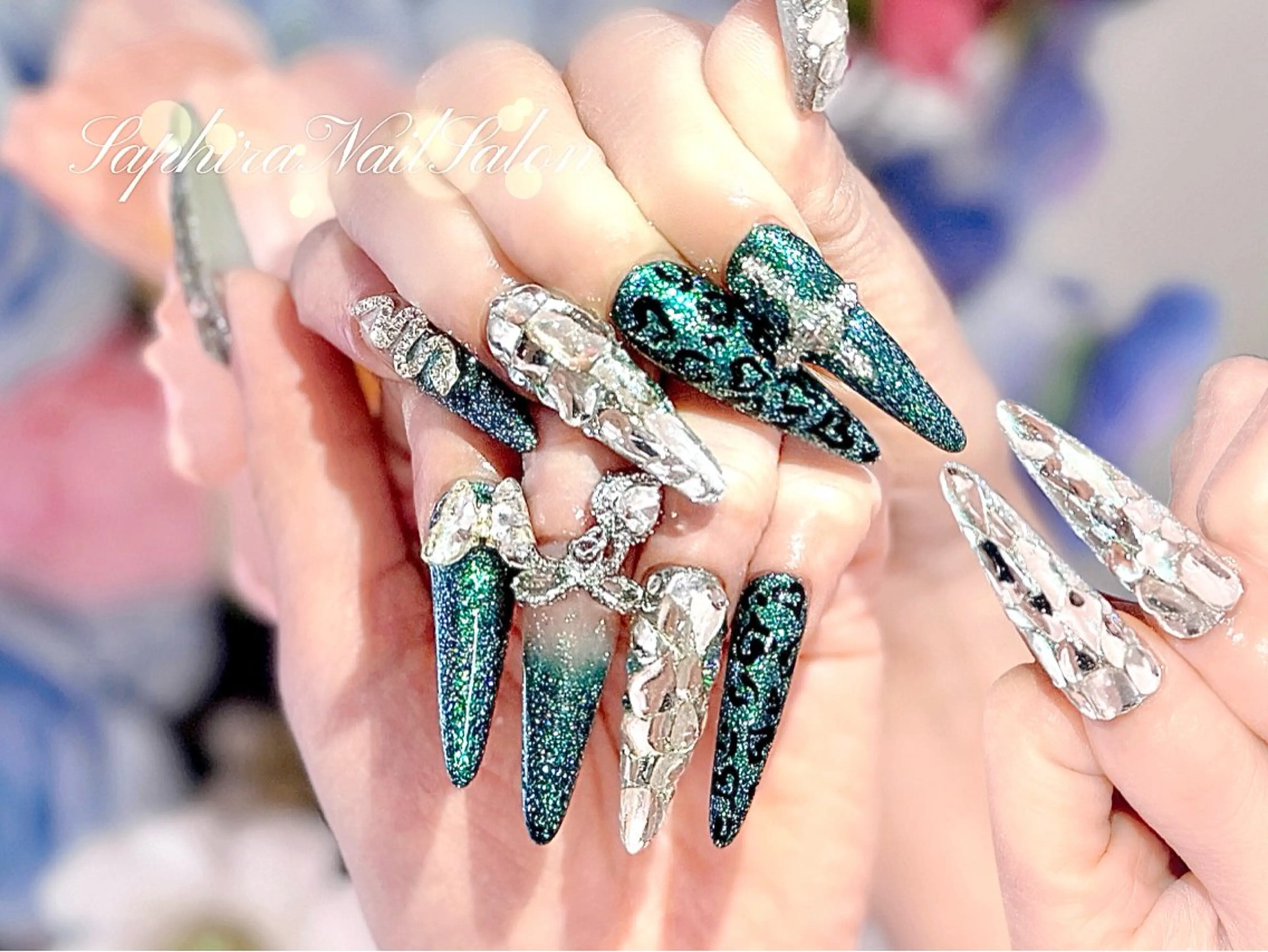 カラー ハンドネイル Saphiraネイル サロン錦糸町のネイルデザイン