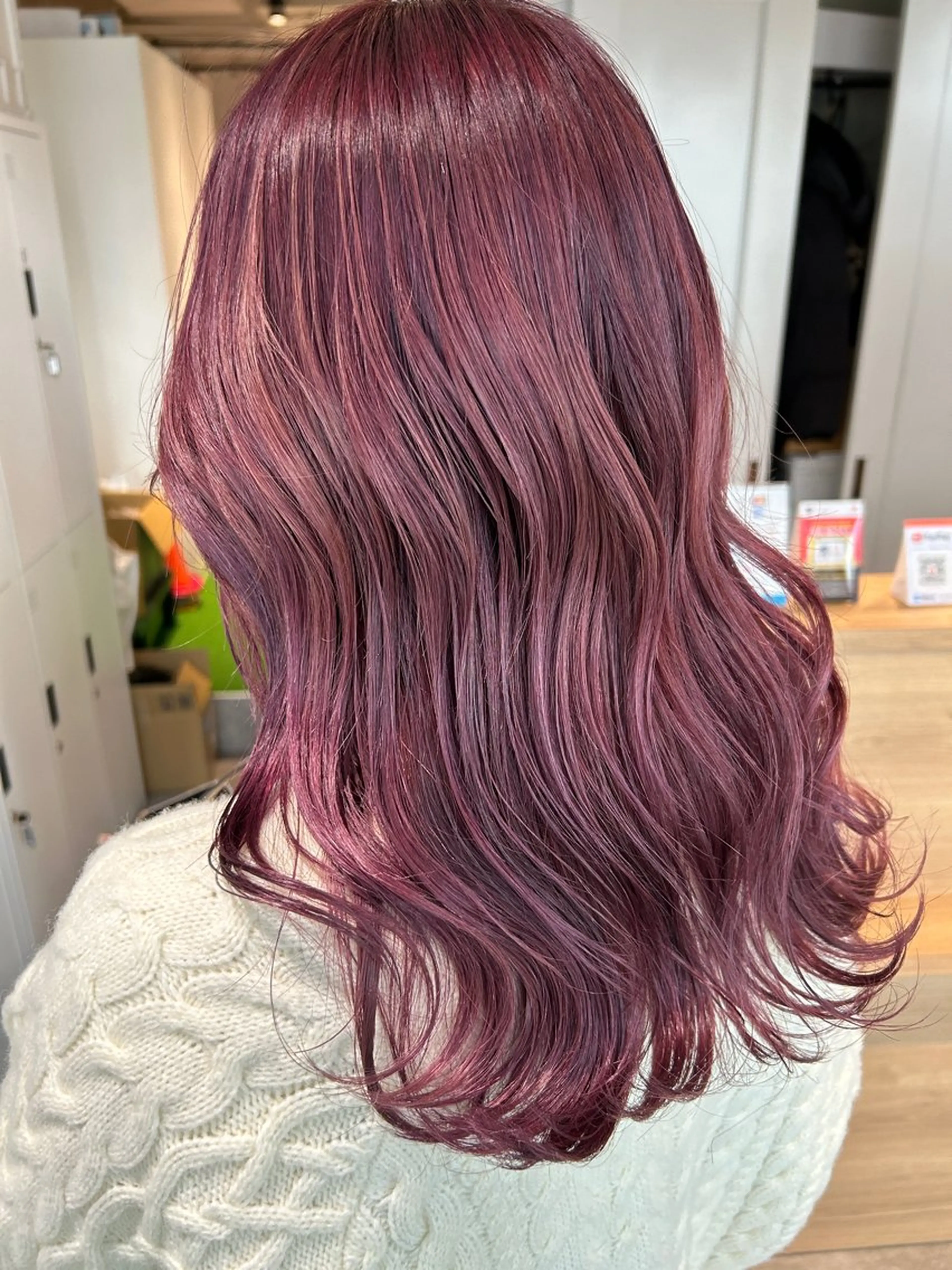セミロング カラー ラベンダーカラー ピンクカラー ピンクラベンダー 髪質改善特化型美容師 🫧岡本璃来🫧のヘアスタイル