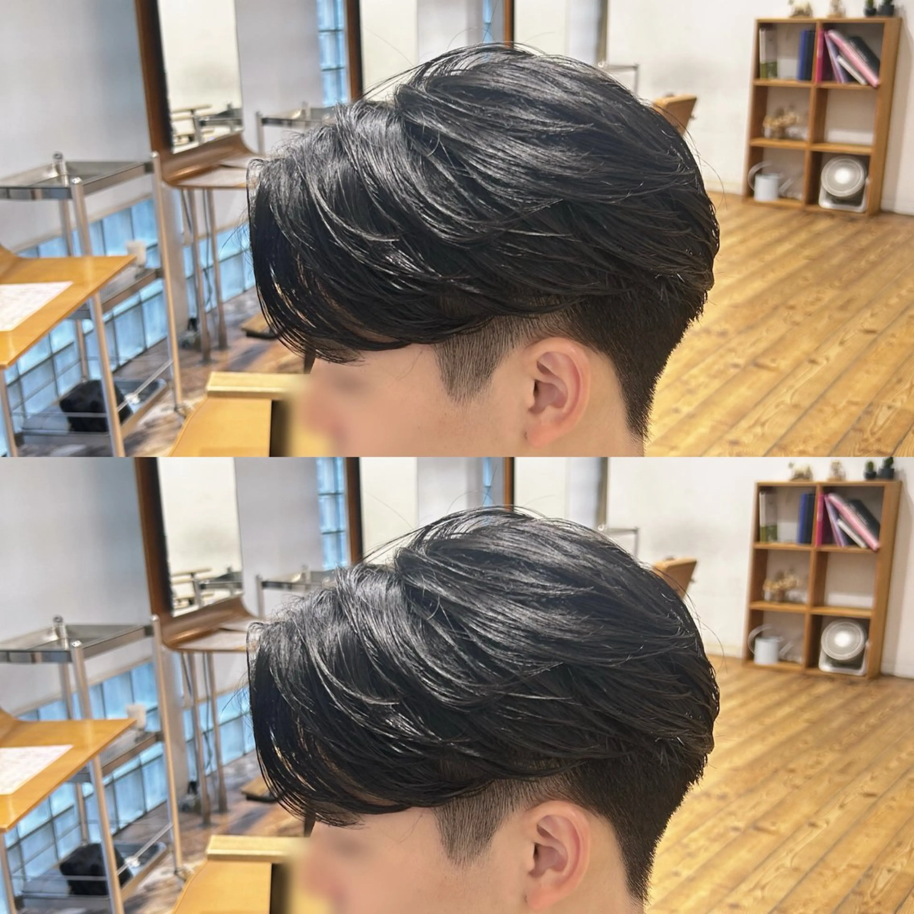 ショート パーマ メンズ センターパート カット Koki/ メンズヘア特化のヘアスタイル