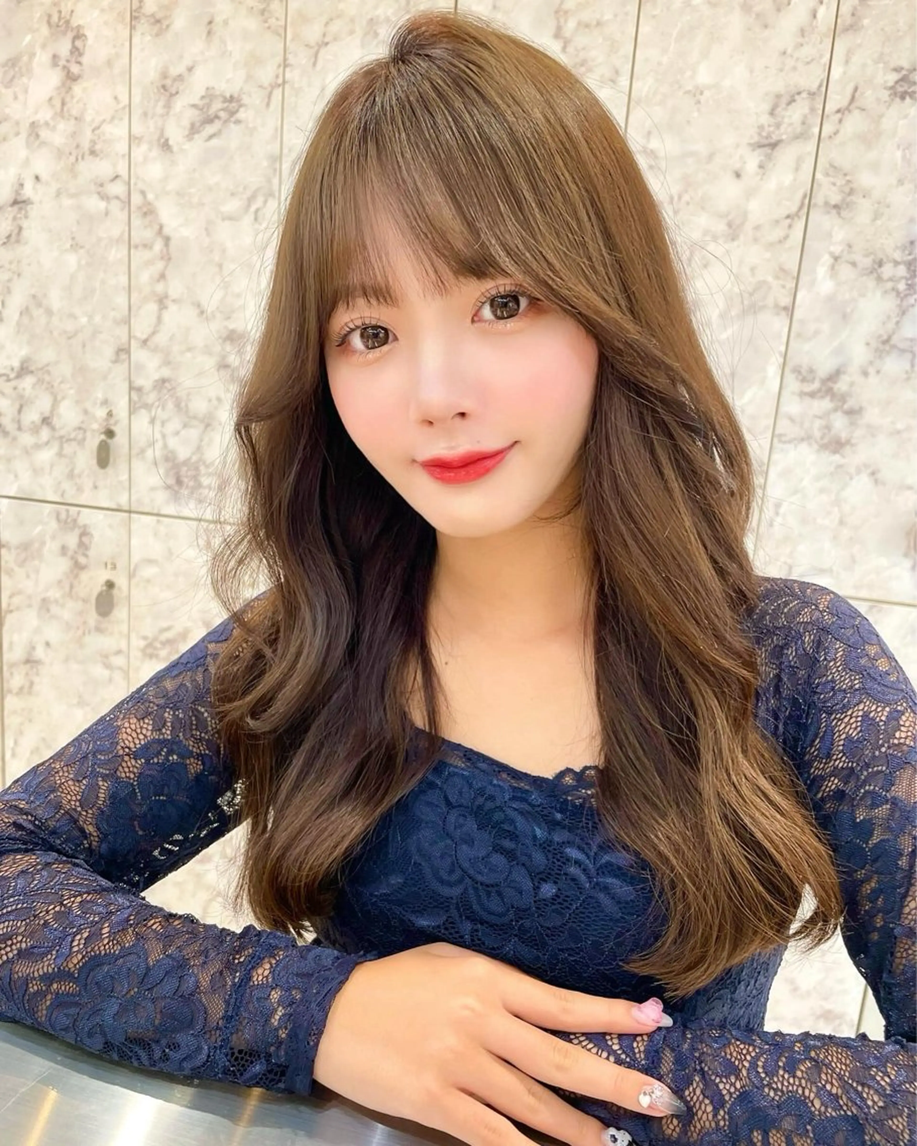 ロング カラー ベージュカラー ブリーチ 透明感カラー ダブルカラー グレージュ ヘアカラー 韓国ヘア🤍顔周り/ 髪質改善✨/林遼一郎のヘアスタイル