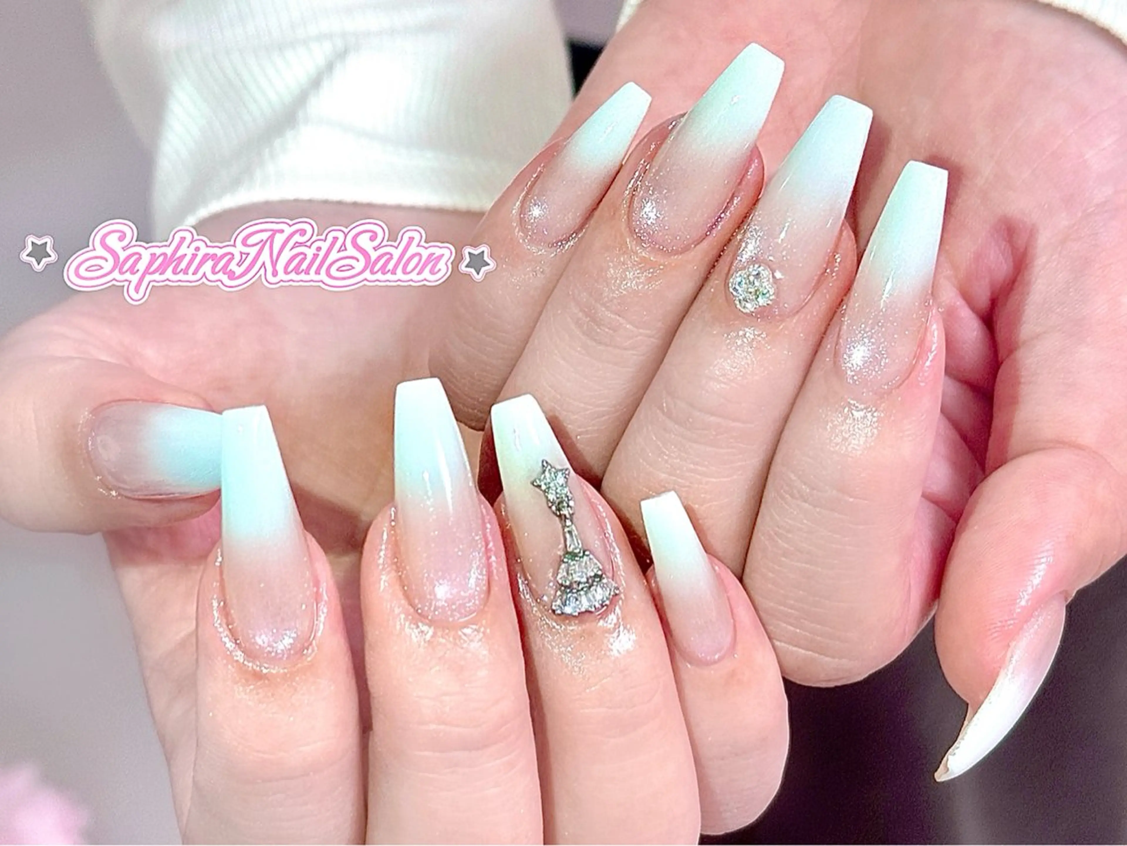 カラー ハンドネイル Saphiraネイル サロン錦糸町のネイルデザイン