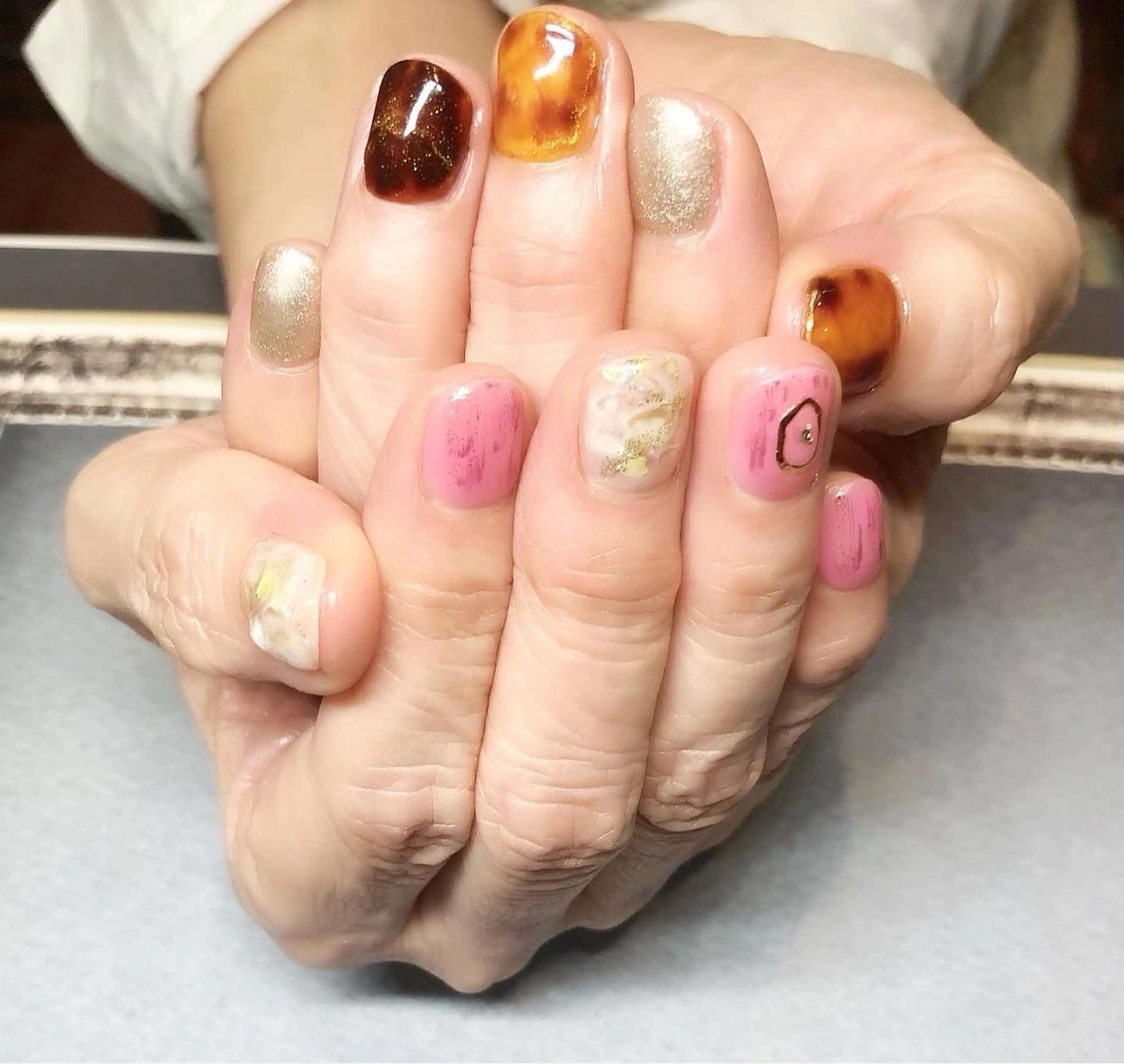 メンズ ネイル べっ甲ネイル フットネイル shonan_ kairiのネイルデザイン