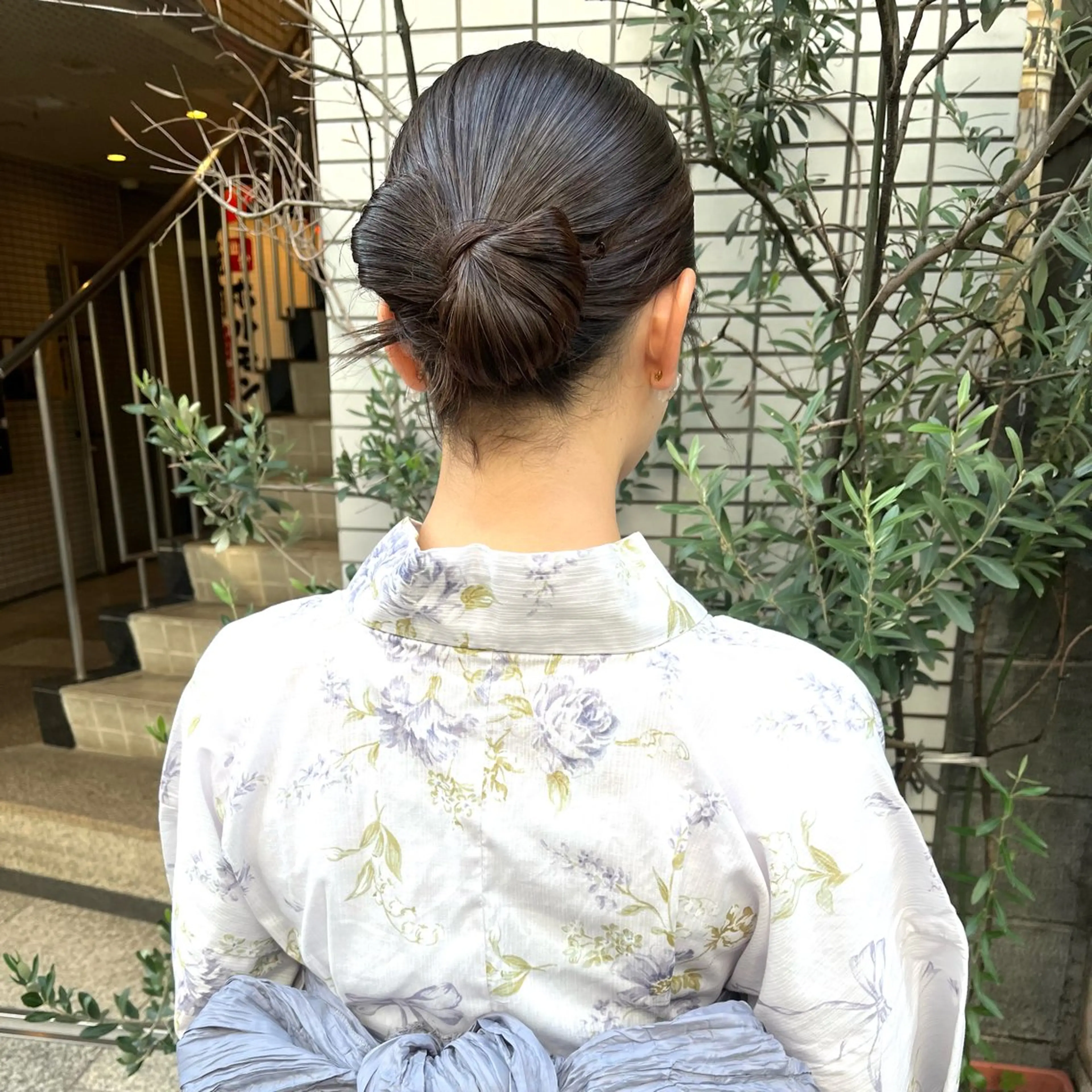 ミディアム 浴衣 着付け 透明感カラー/ 髪質改善/レイヤーのヘアスタイル