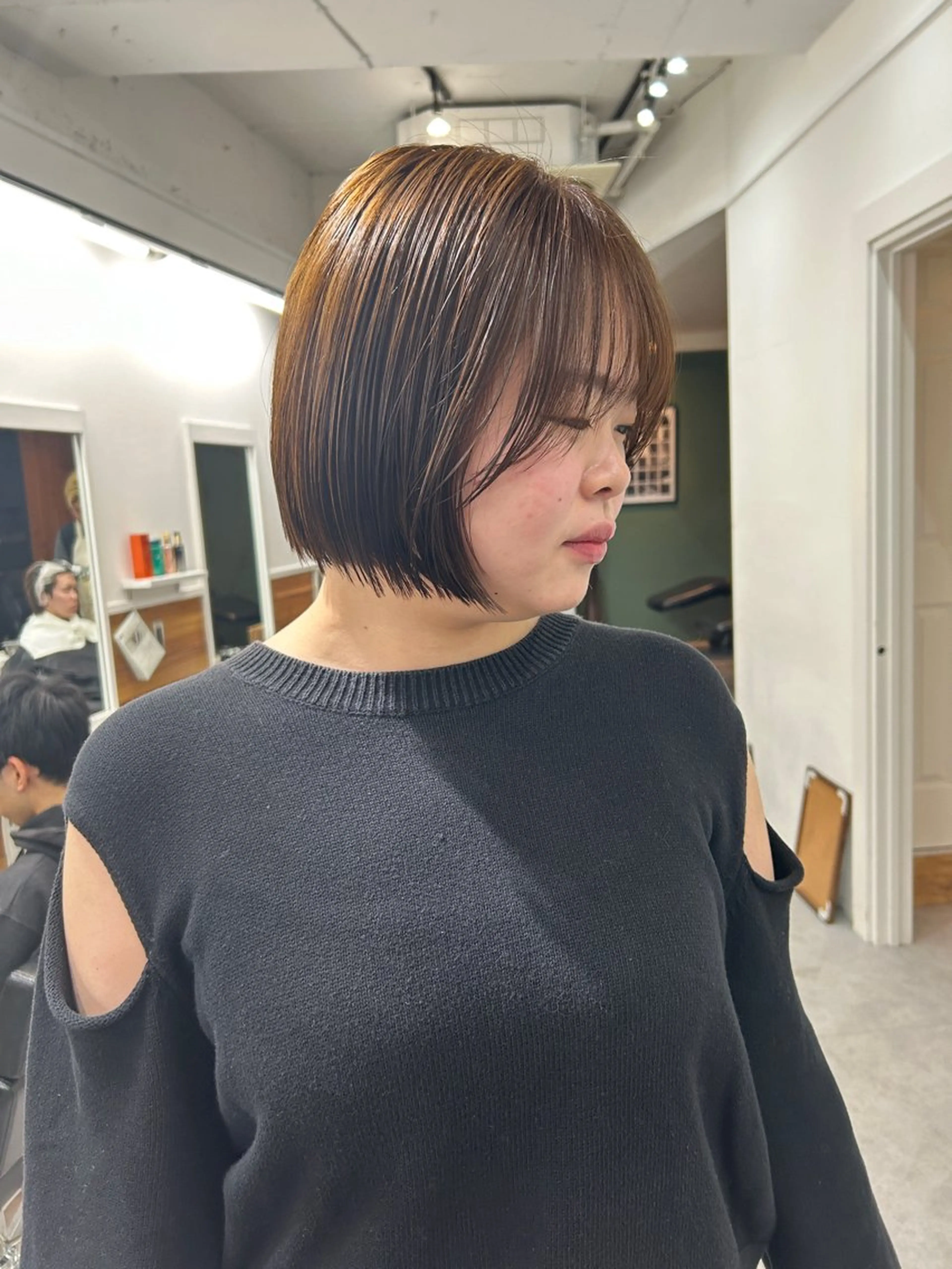 ミディアム カラー レイヤーボブ/ 艶カラー/サナ🌼のヘアスタイル