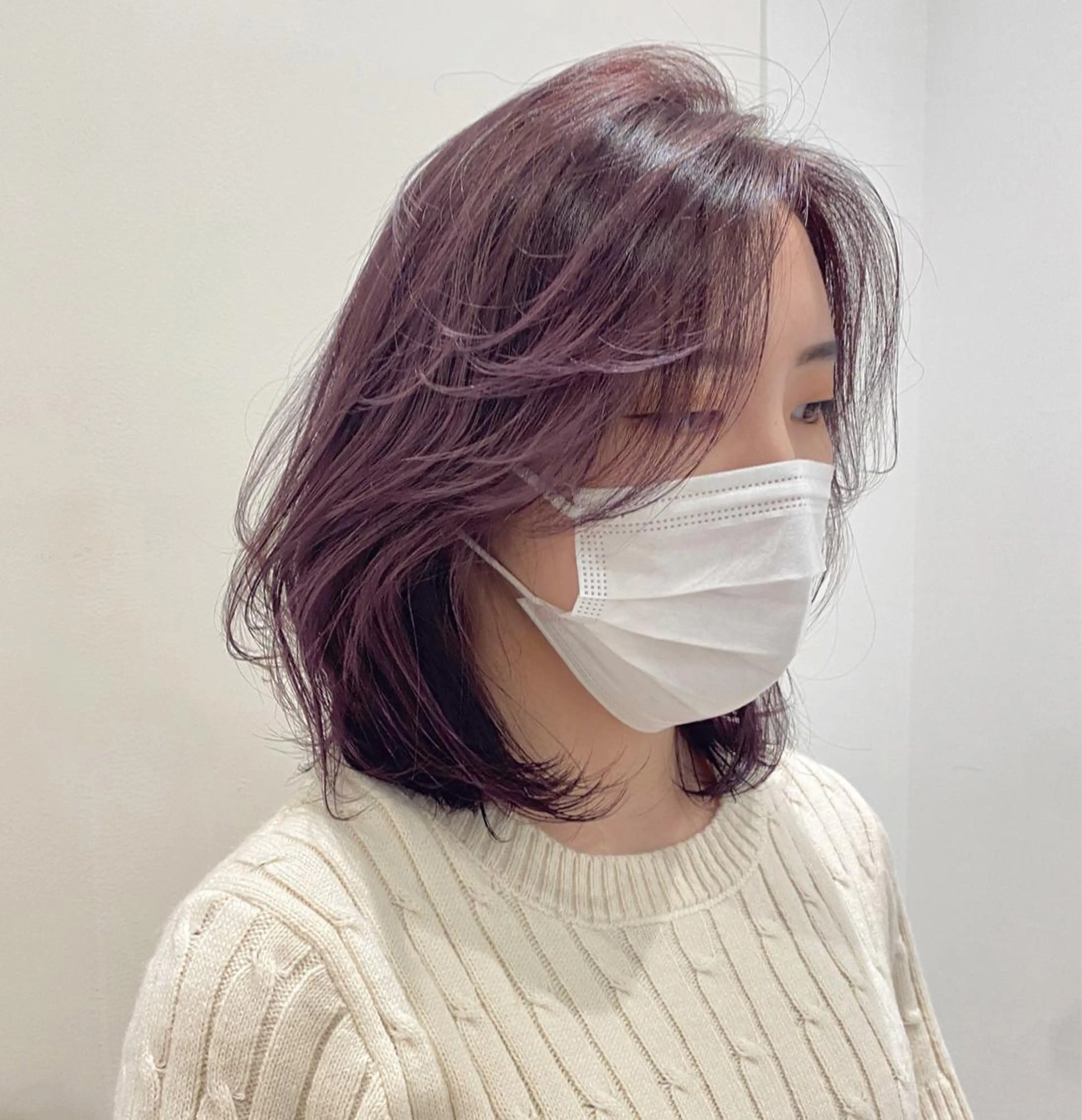 ミディアム 切りっぱなしボブ ショートボブ ボブレイヤー ボブ くびれヘア 🌿レイヤー/ブリー チ/🌿‬JINのヘアスタイル