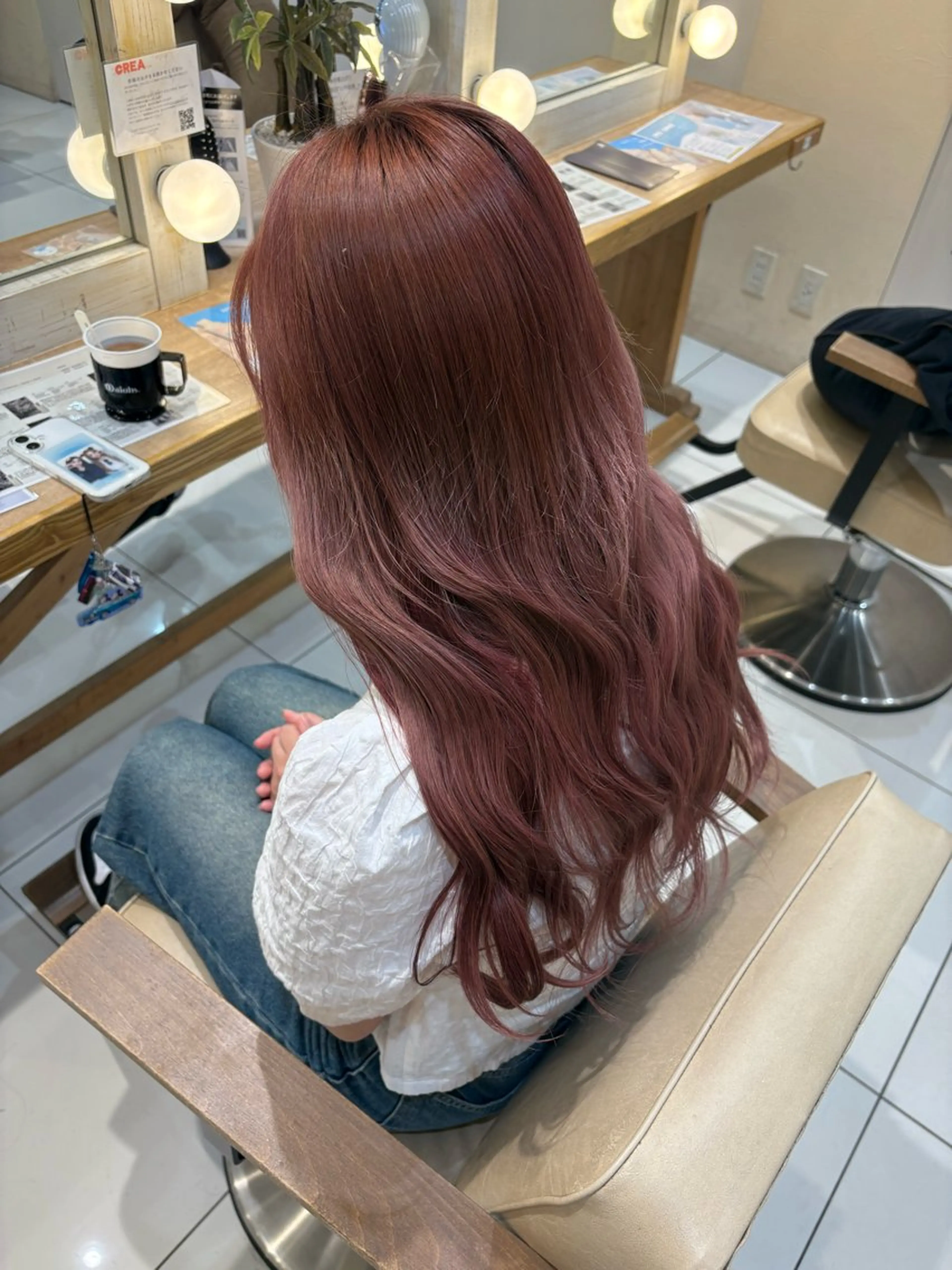 ロング カラー ブリーチ ラベンダーカラー ピンクカラー ピンクラベンダー レッドカラー 本厚木パーマ＆ブリー チ特化メンズショートのヘアスタイル