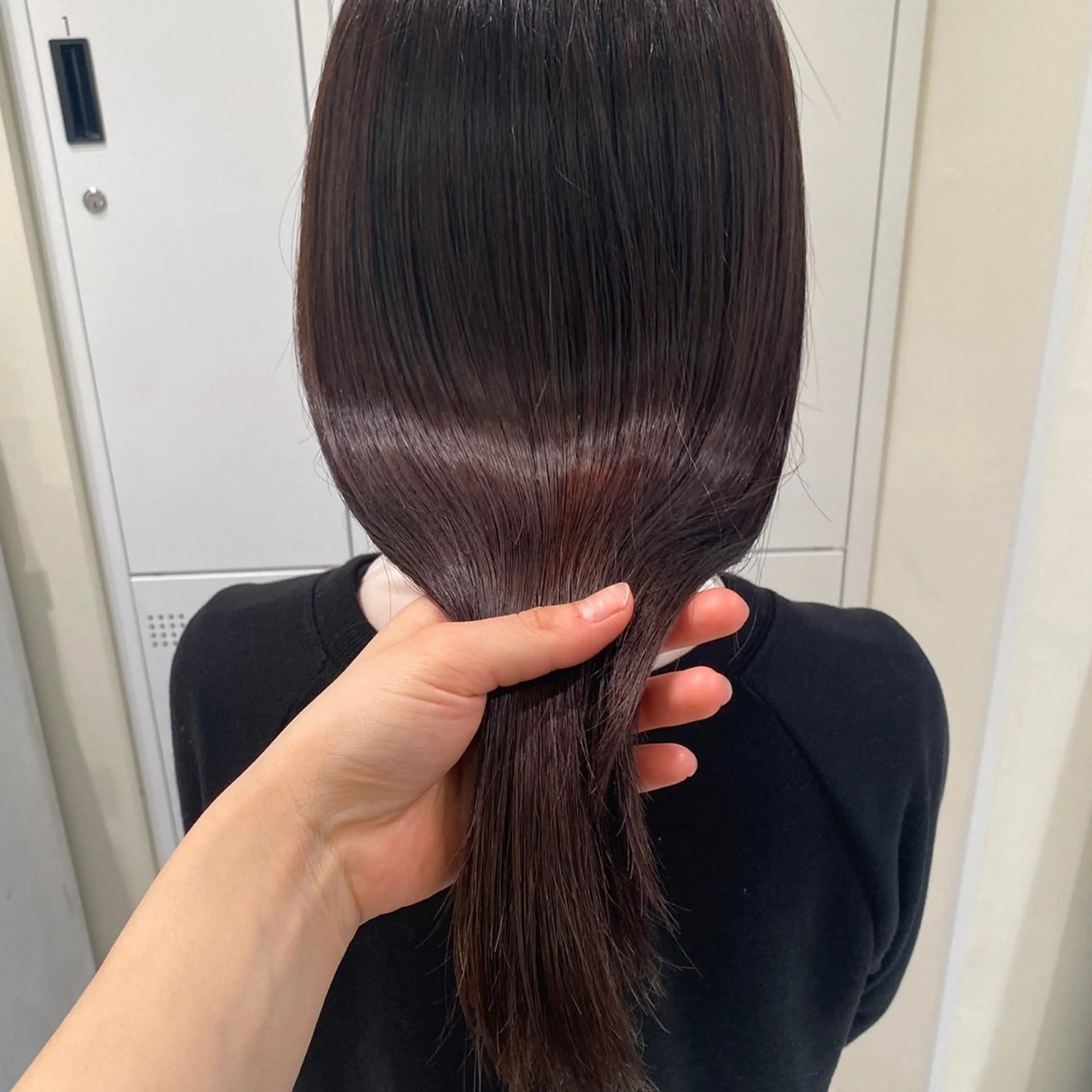 ロング カラー トリートメント 垢抜け小顔レイヤー オリーブ/スミレのヘアスタイル