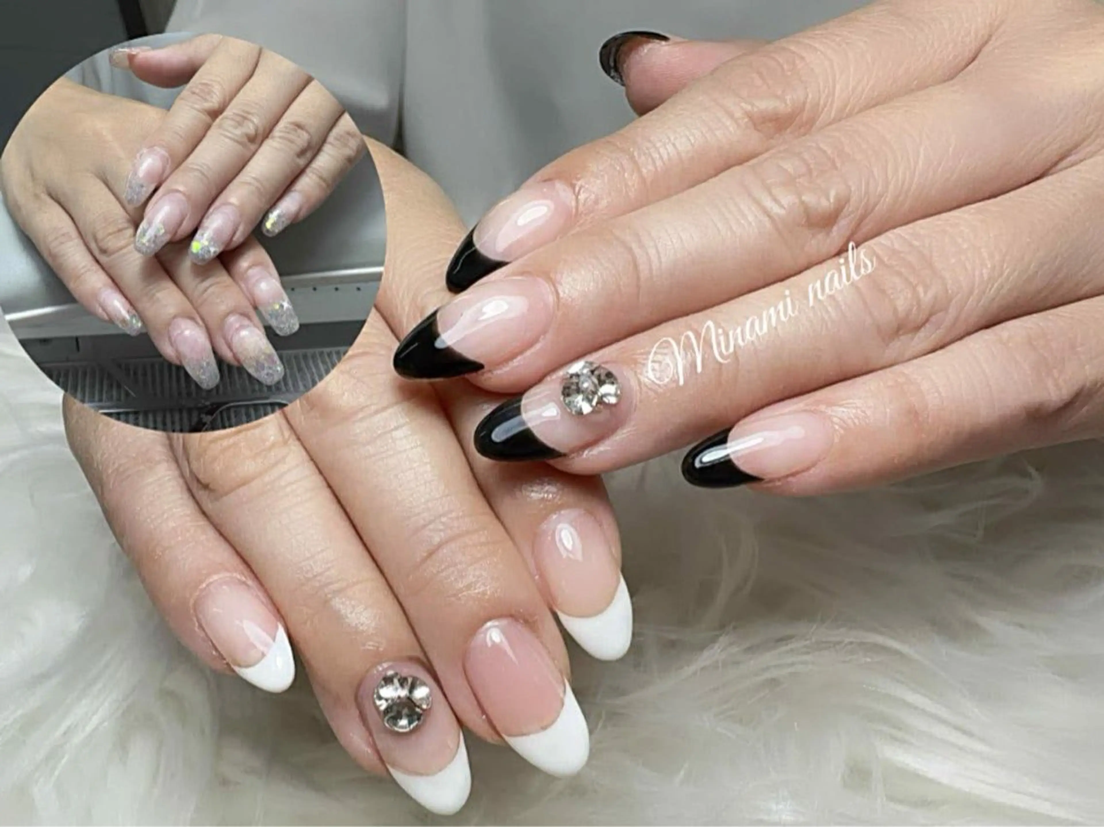 ネイル アートネイル オーロラネイル ガーリー キラキラネイル 韓国ネイル Minami Nailsのネイルデザイン