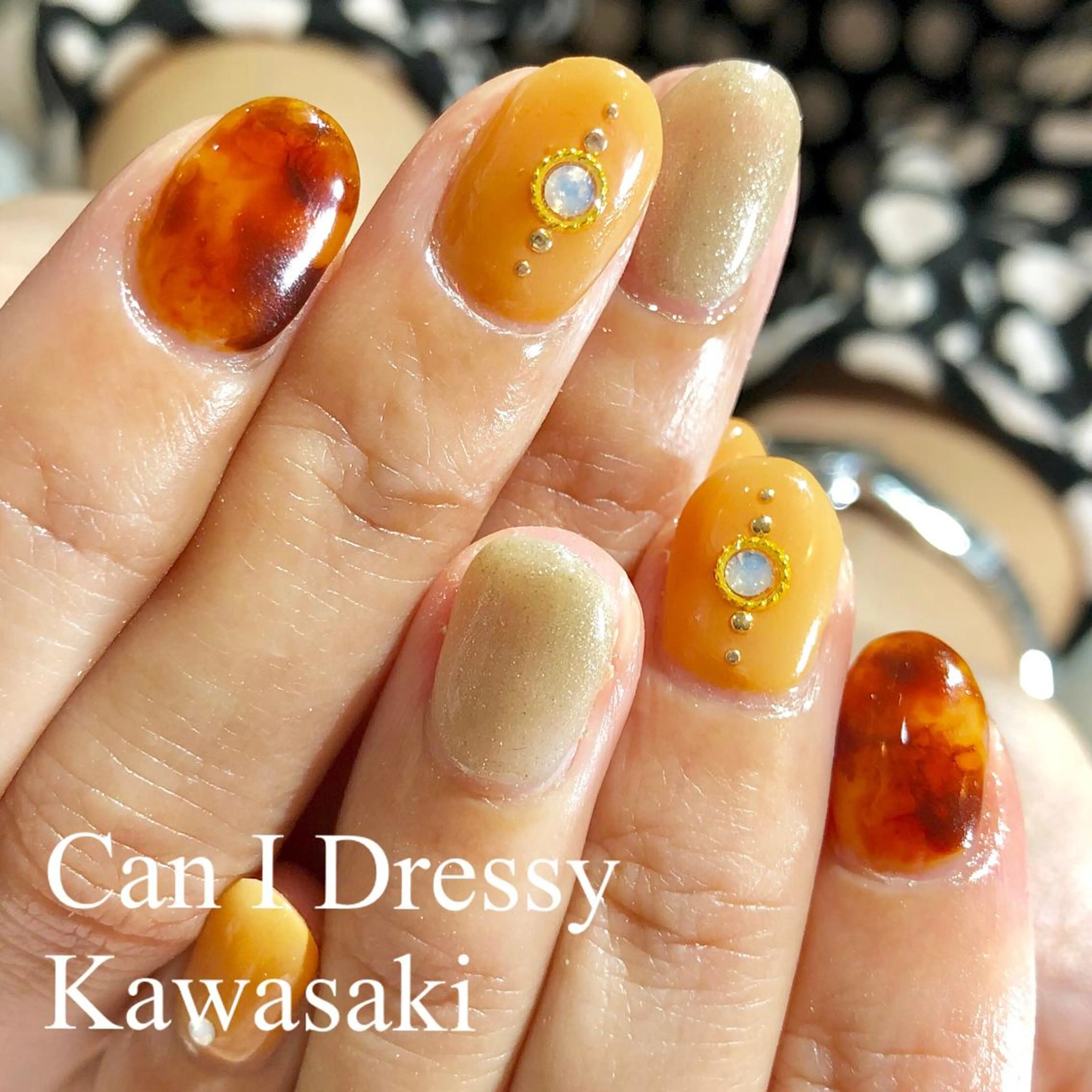 ネイル べっ甲ネイル ハンドネイル Can I 川崎店 三島 久美子のネイルデザイン