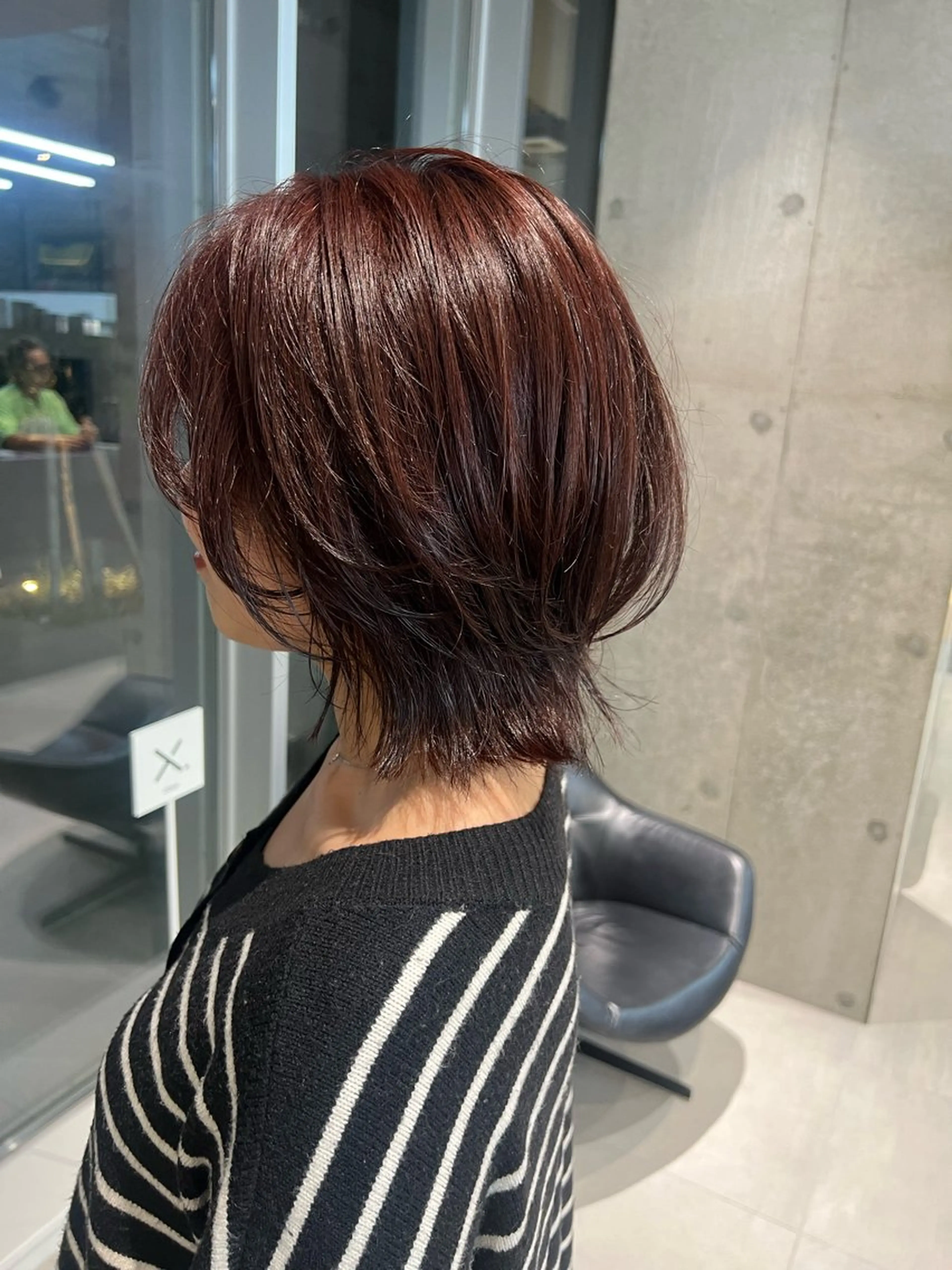 ショート カラー ボブ レイヤーカット カット ヘアカラー トリートメント 吉沢遣人/レイヤー 艶カラー/抜け感のヘアスタイル