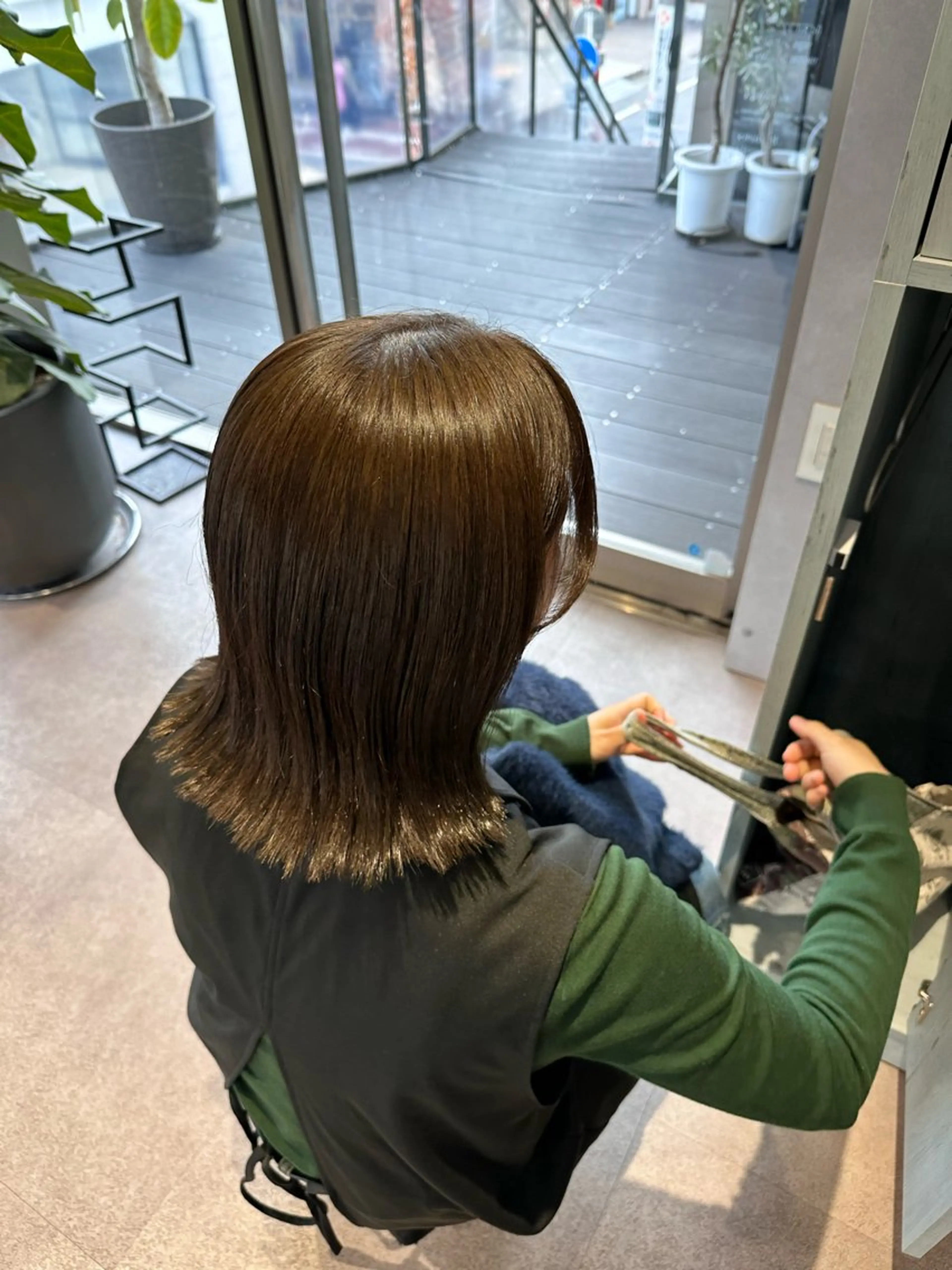 セミロング カラー 韓国風/オシャレ /縮毛矯正/滝口琴未のヘアスタイル