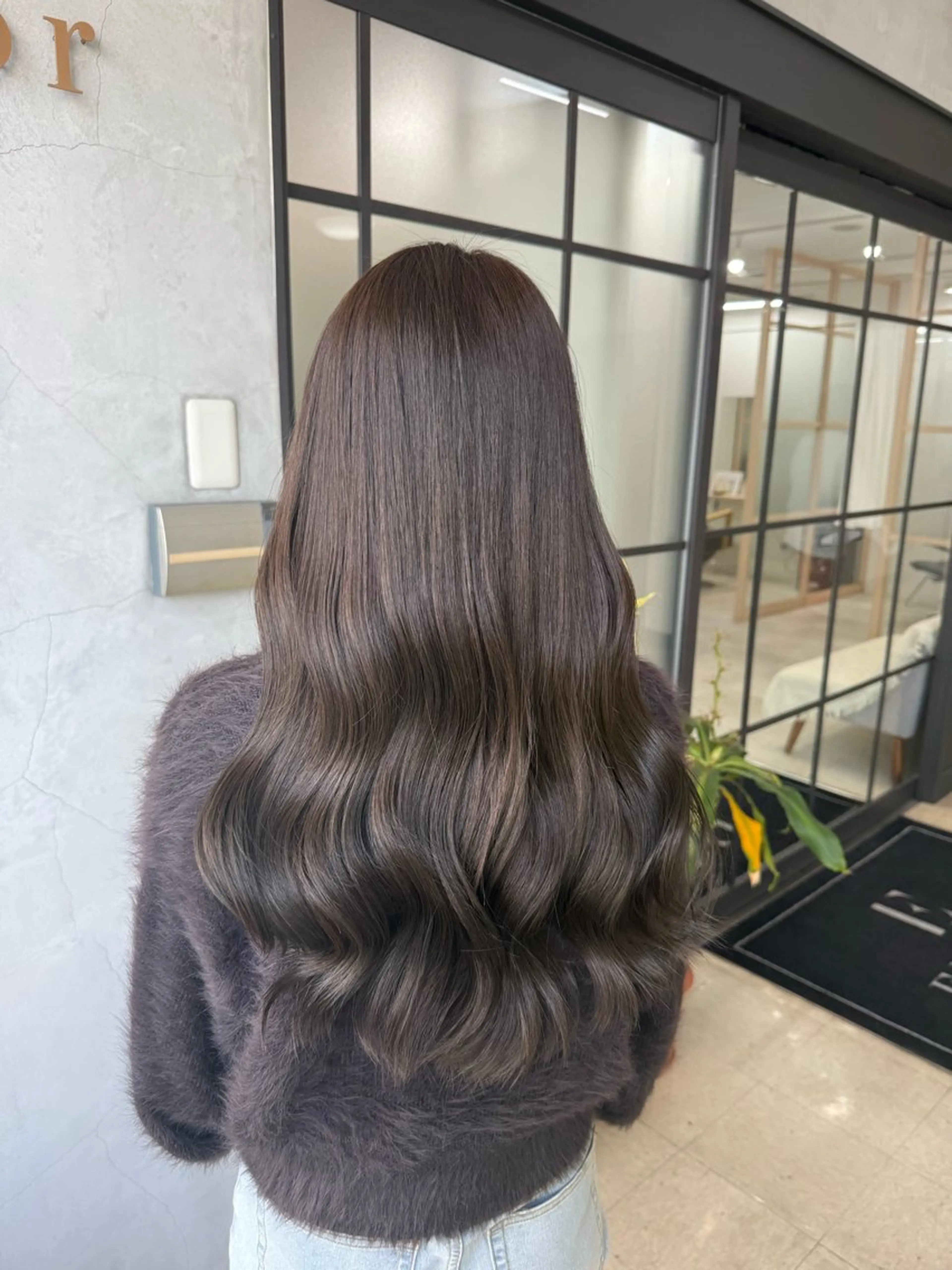 ロング カラー 透明感カラー オリーブカラー カット ヘアカラー トリートメント ヤマダレナ/個室/ 透明感艶カラー😽✨のヘアスタイル