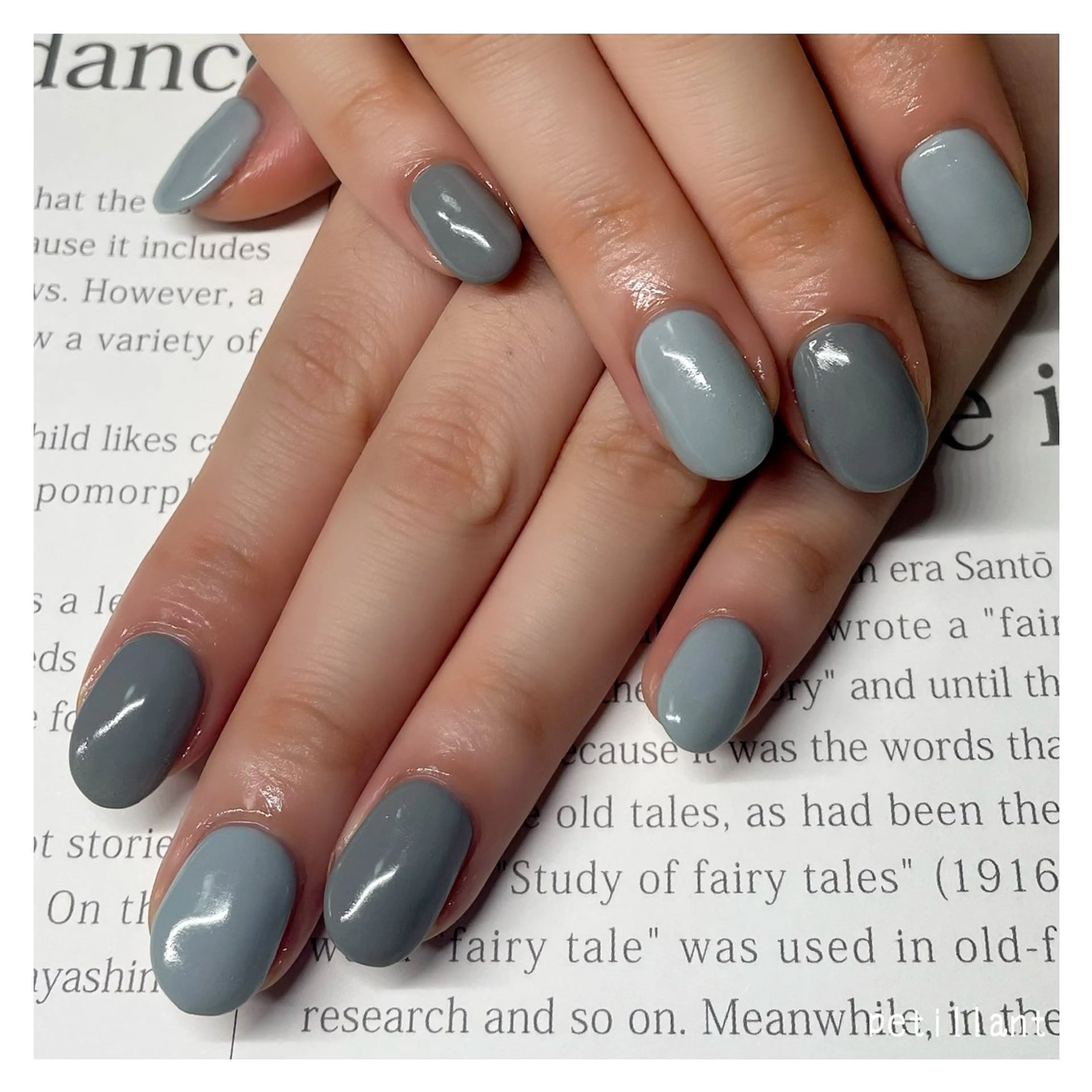 ネイル ブルー nail salon petillantのネイルデザイン