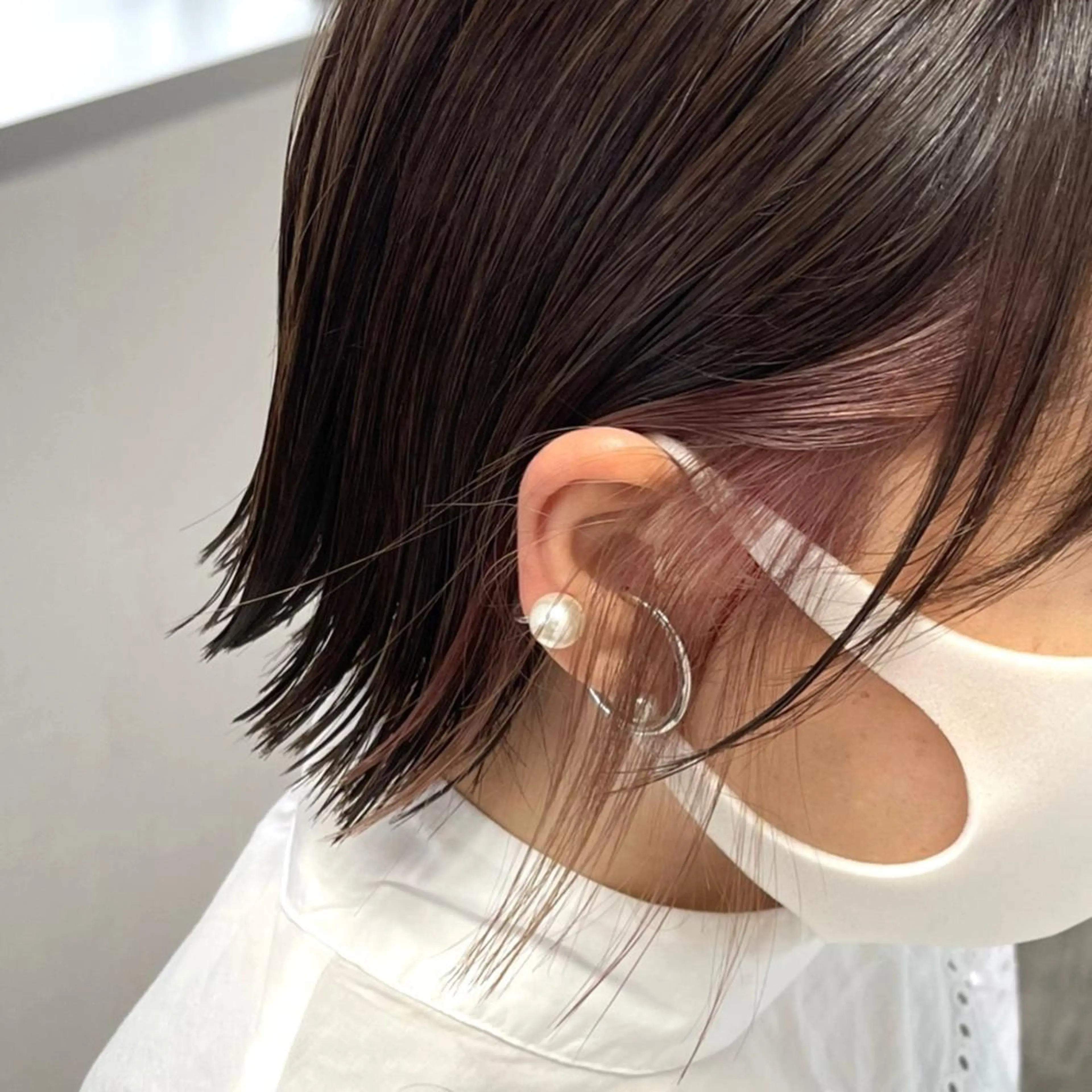 ショート カラー インナーカラー ピンクカラー ヘアカラー 松井那津子 /ハイライトブリーチのヘアスタイル