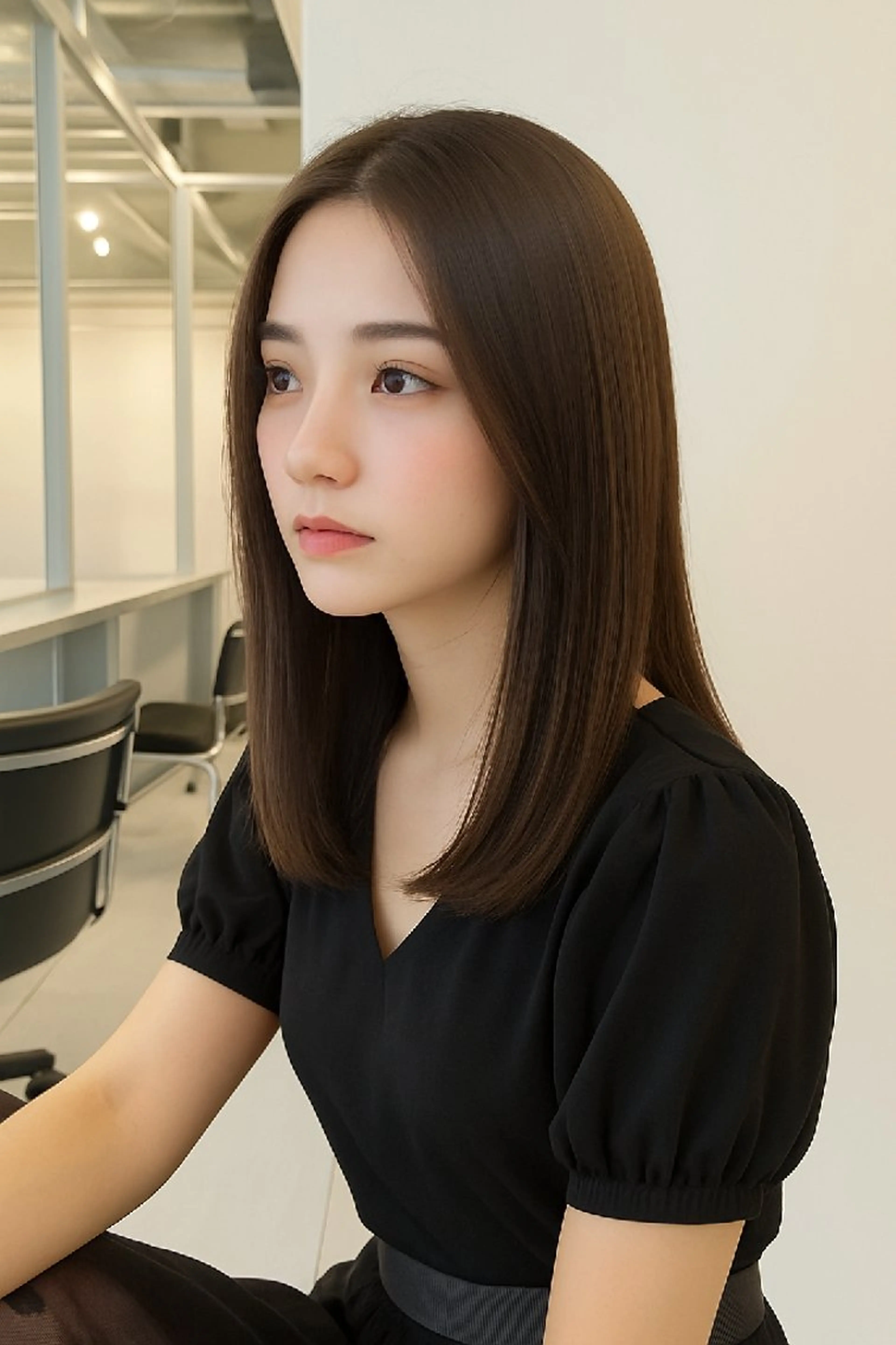 セミロング マンツーマン施術🫧 なつのヘアスタイル