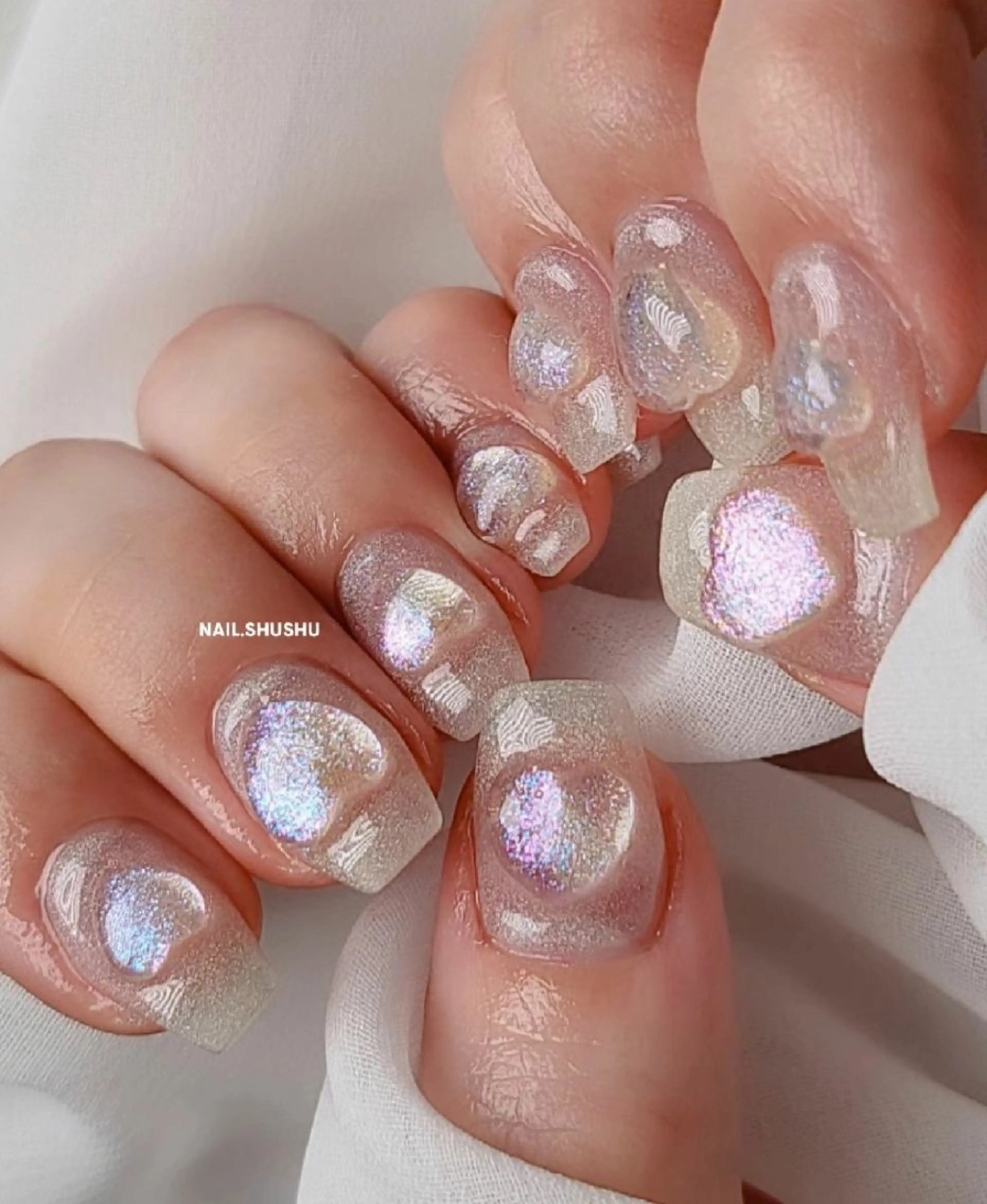 ネイル 持ち込み ニュアンスネイル ワンカラーネイル シンプルネイル 3dパーツ/流行り 👧shushu❤️のネイルデザイン