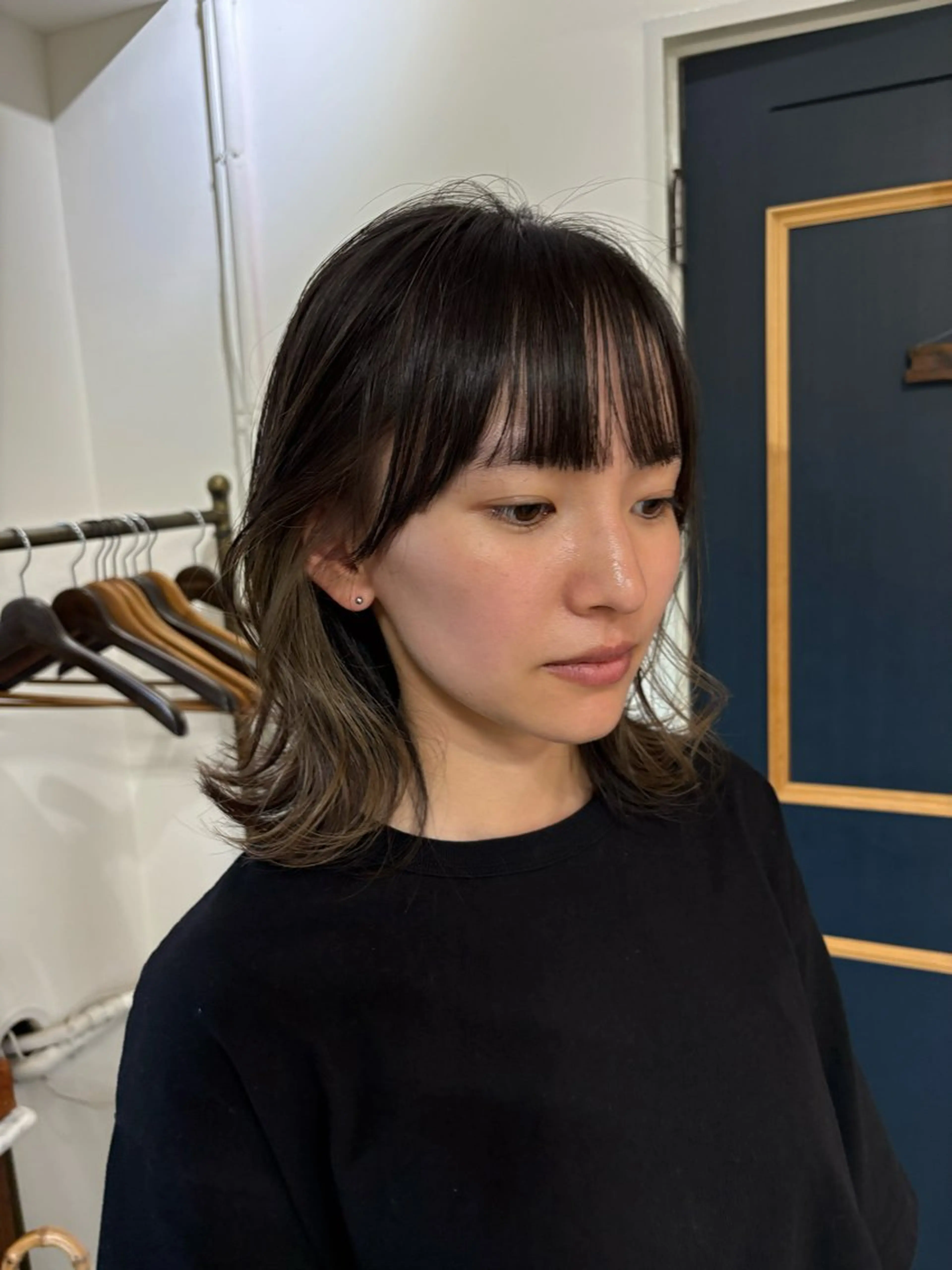 ミディアム カラー ベージュカラー ブリーチ カット ヘアカラー トリートメント takada kohのヘアスタイル