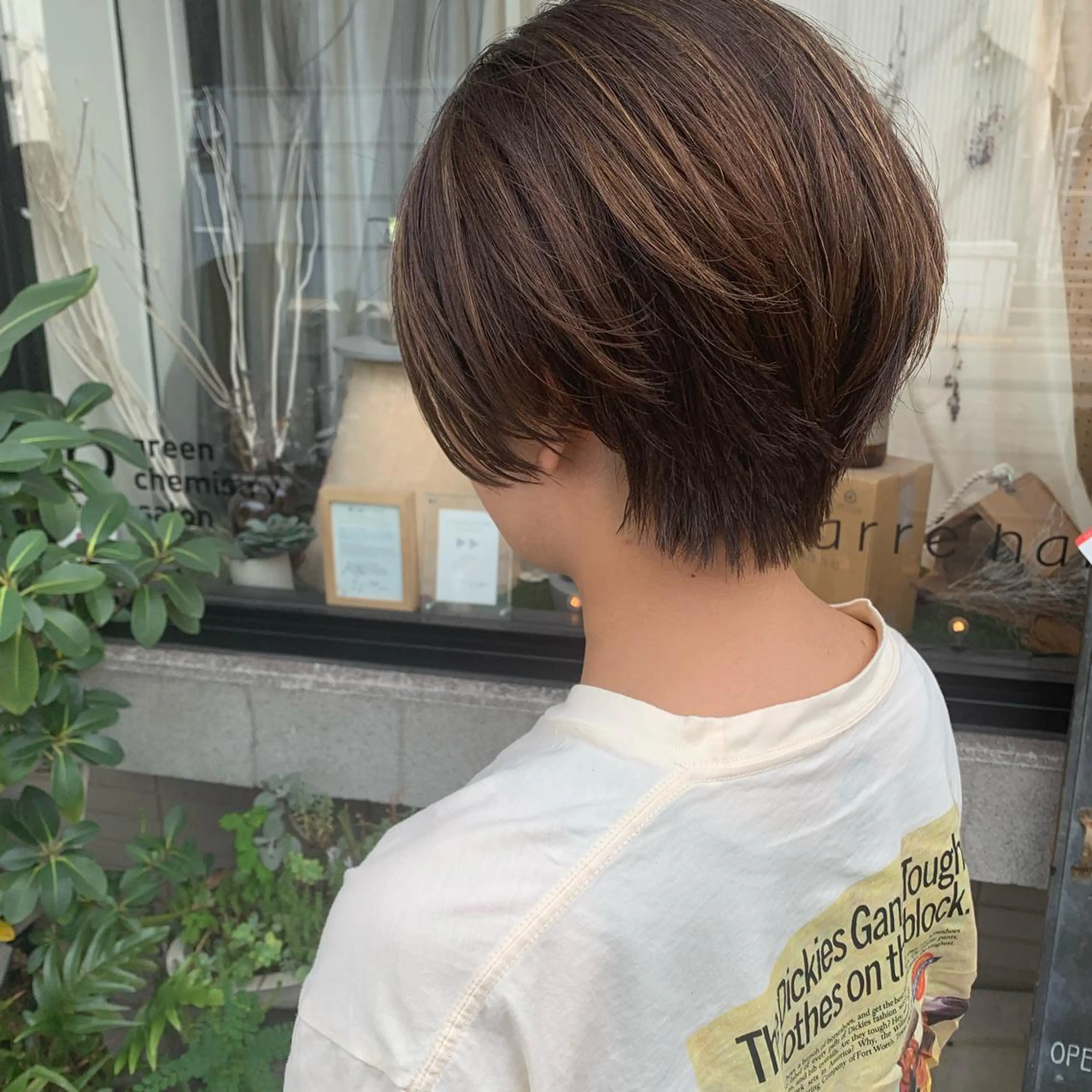 ショート 艶髪color💎髪 質改善ストレート大吉のヘアスタイル