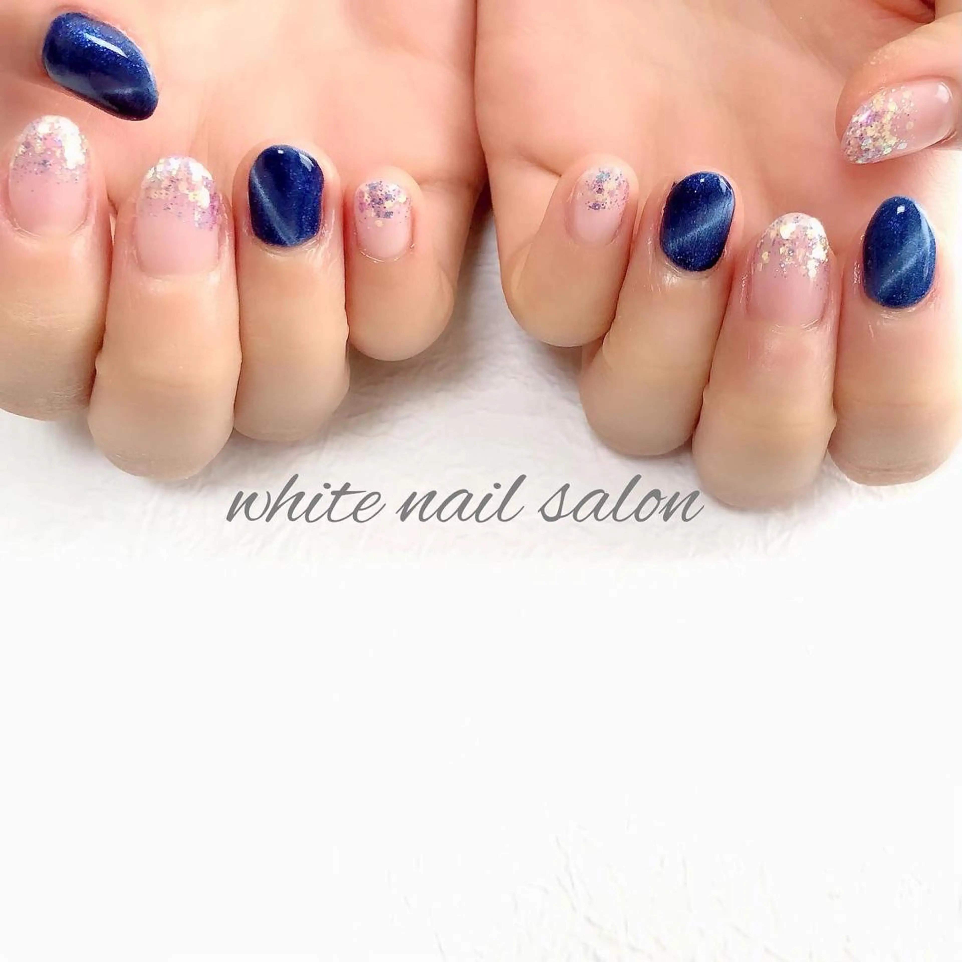 ネイル ジェルネイル ハードジェル 持ち込み ソフトジェル ハンドネイル white nail salonのネイルデザイン