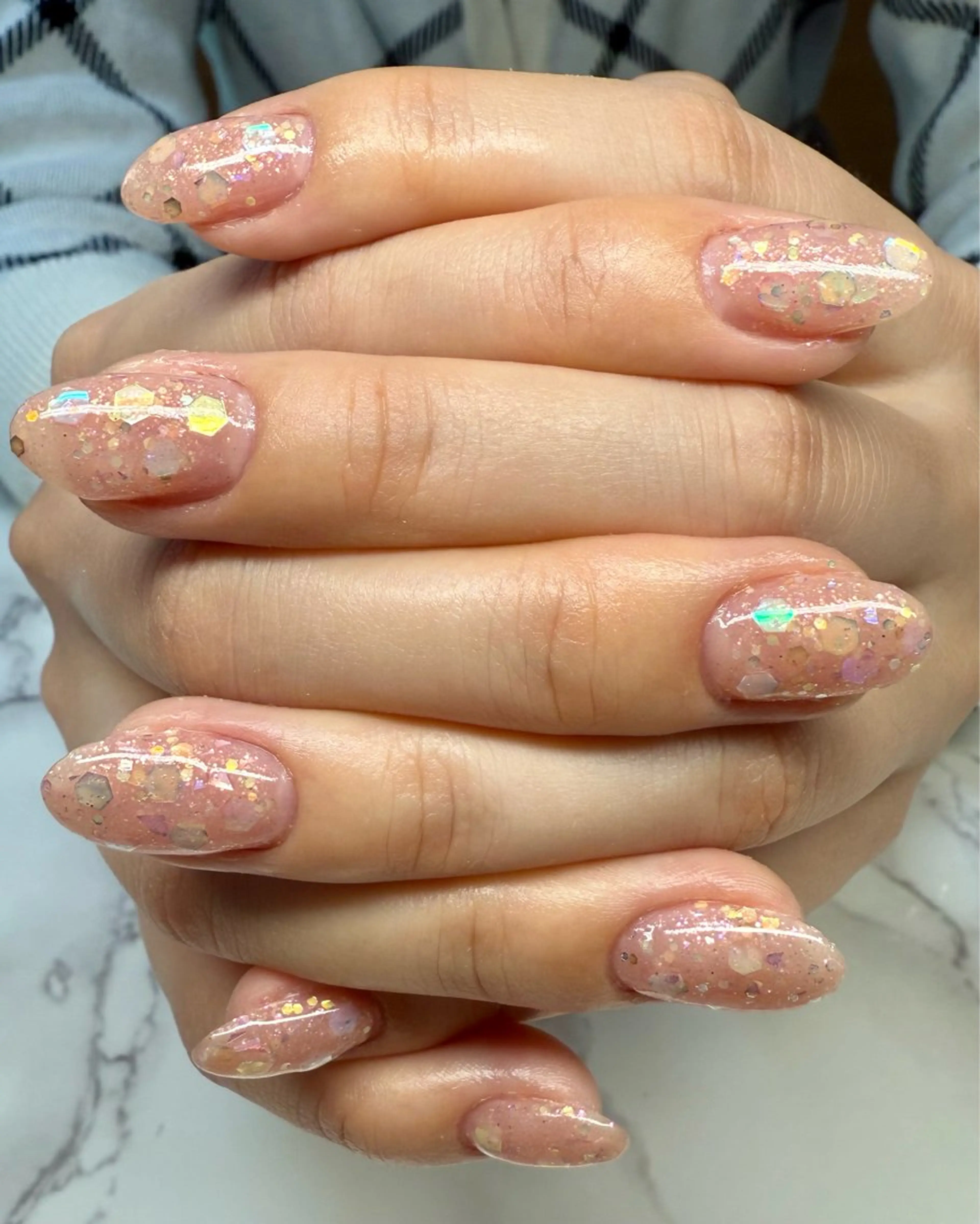 ネイル アートネイル チークネイル フレンチネイル 氷ネイル・うるうるネイル キラキラネイル M.N_ nailのネイルデザイン