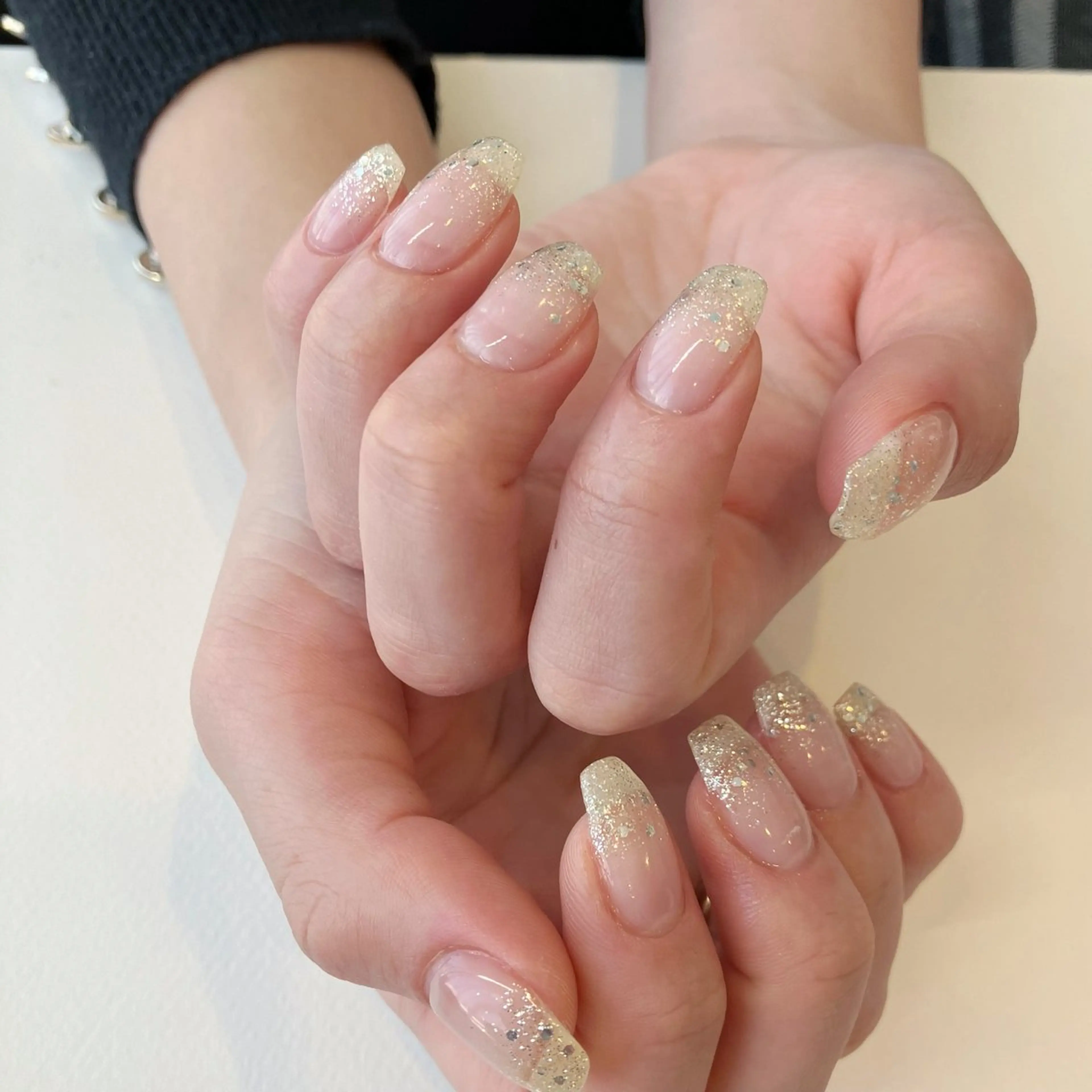 ネイル ラメ(グリッター) ラメグラデーション 春ネイル wanna nail designのネイルデザイン